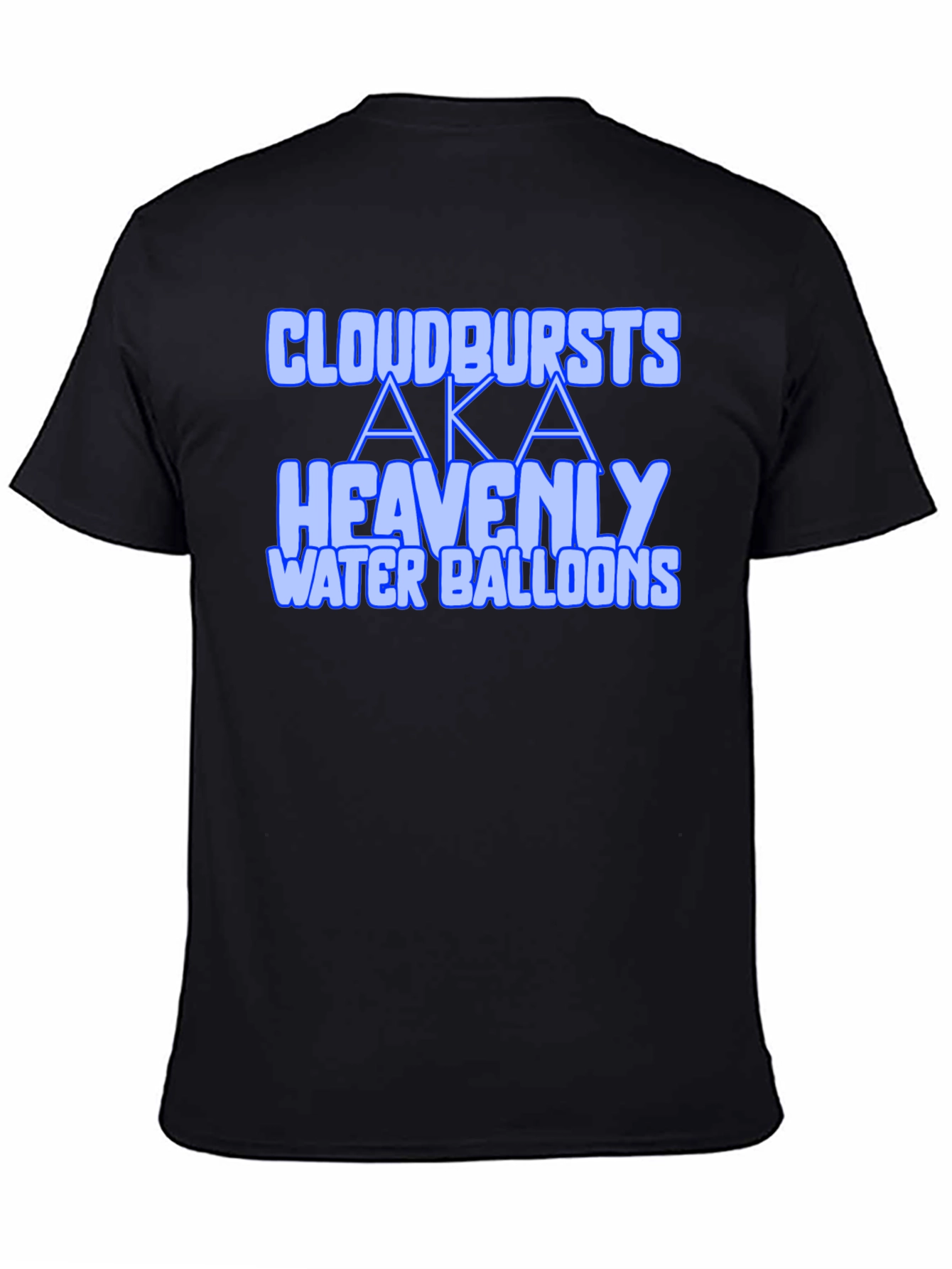 Black Cloudbursts AKA Heavenly Water Balloons Graphic Tee view 4