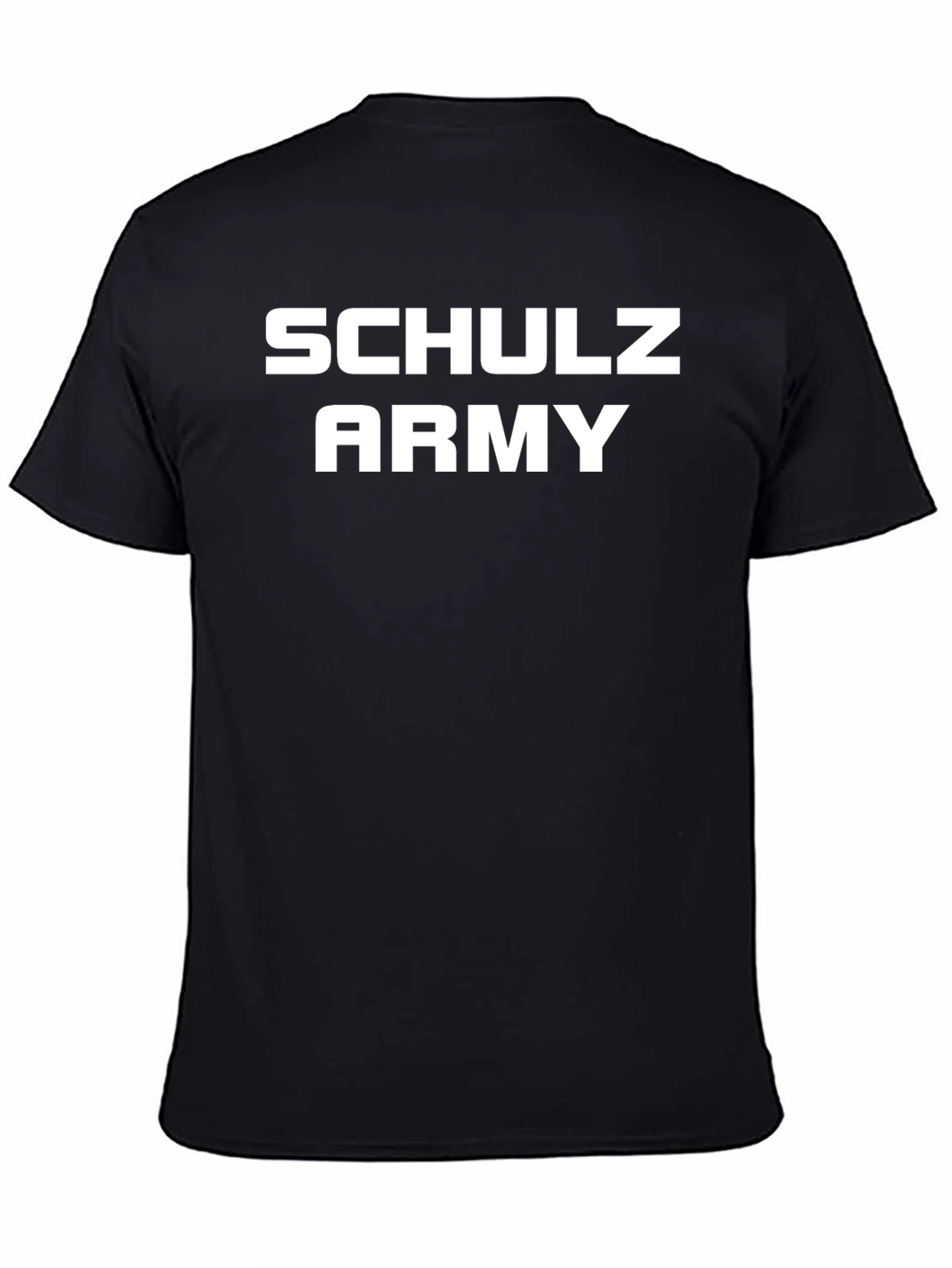 Black Schulz Army Graphic Tee - Bold Statement T-Shirt view 4
