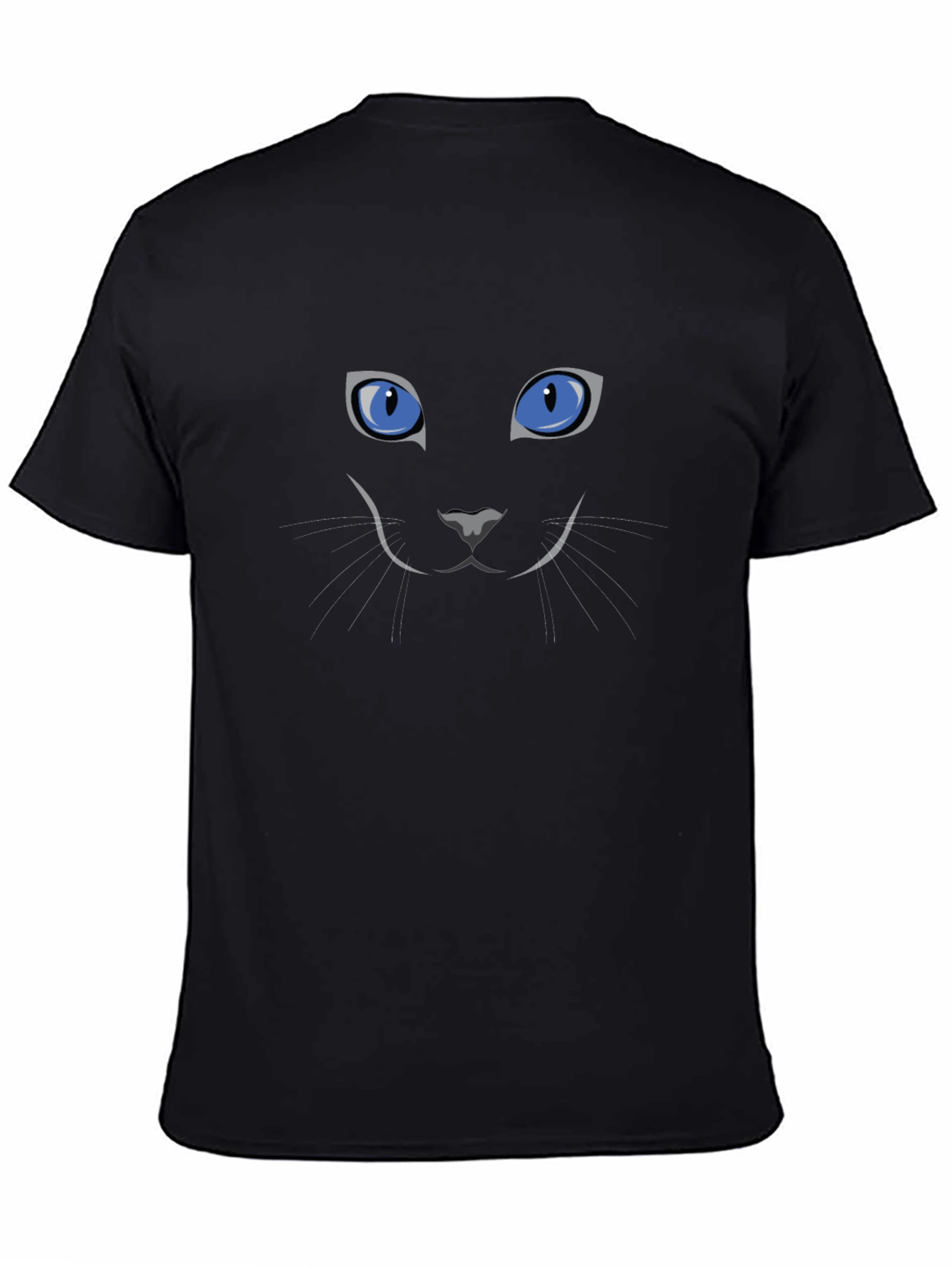 Black Black Cat Graphic Tee - Stylish Men's Crew Neck T-Shirt view 4