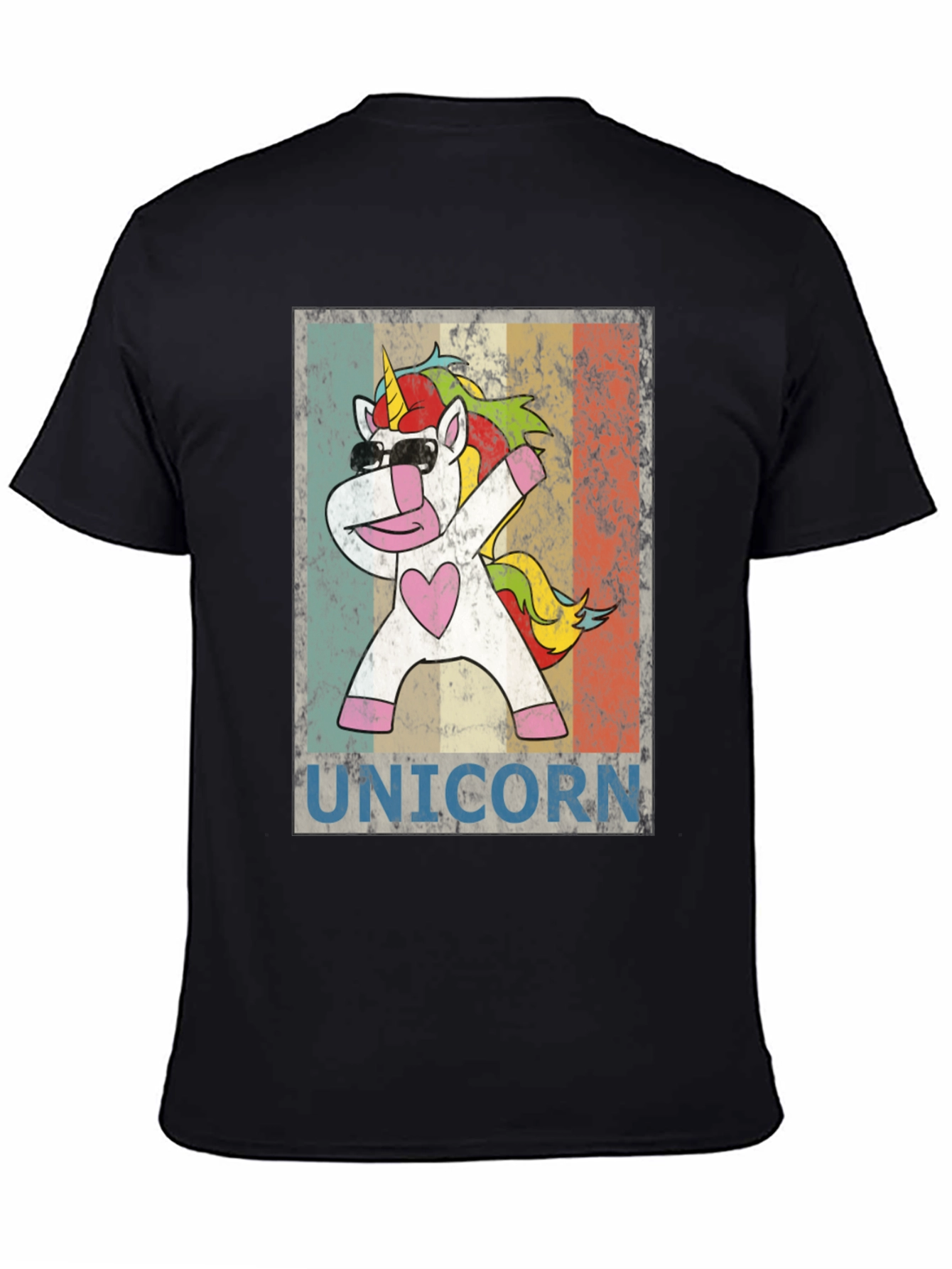 Black Dabbing Unicorn T-Shirt - Fun Graphic Tee view 4