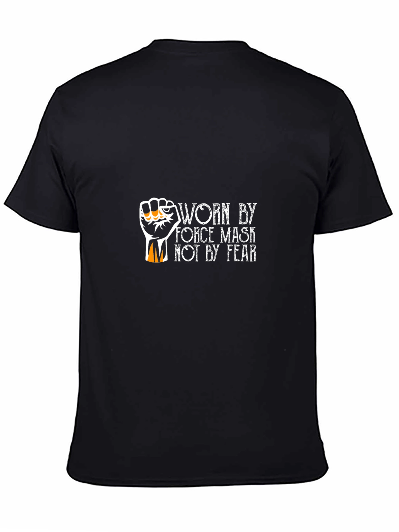 Black Force Mask T-Shirt - Worn By Force, Not By Fear view 4