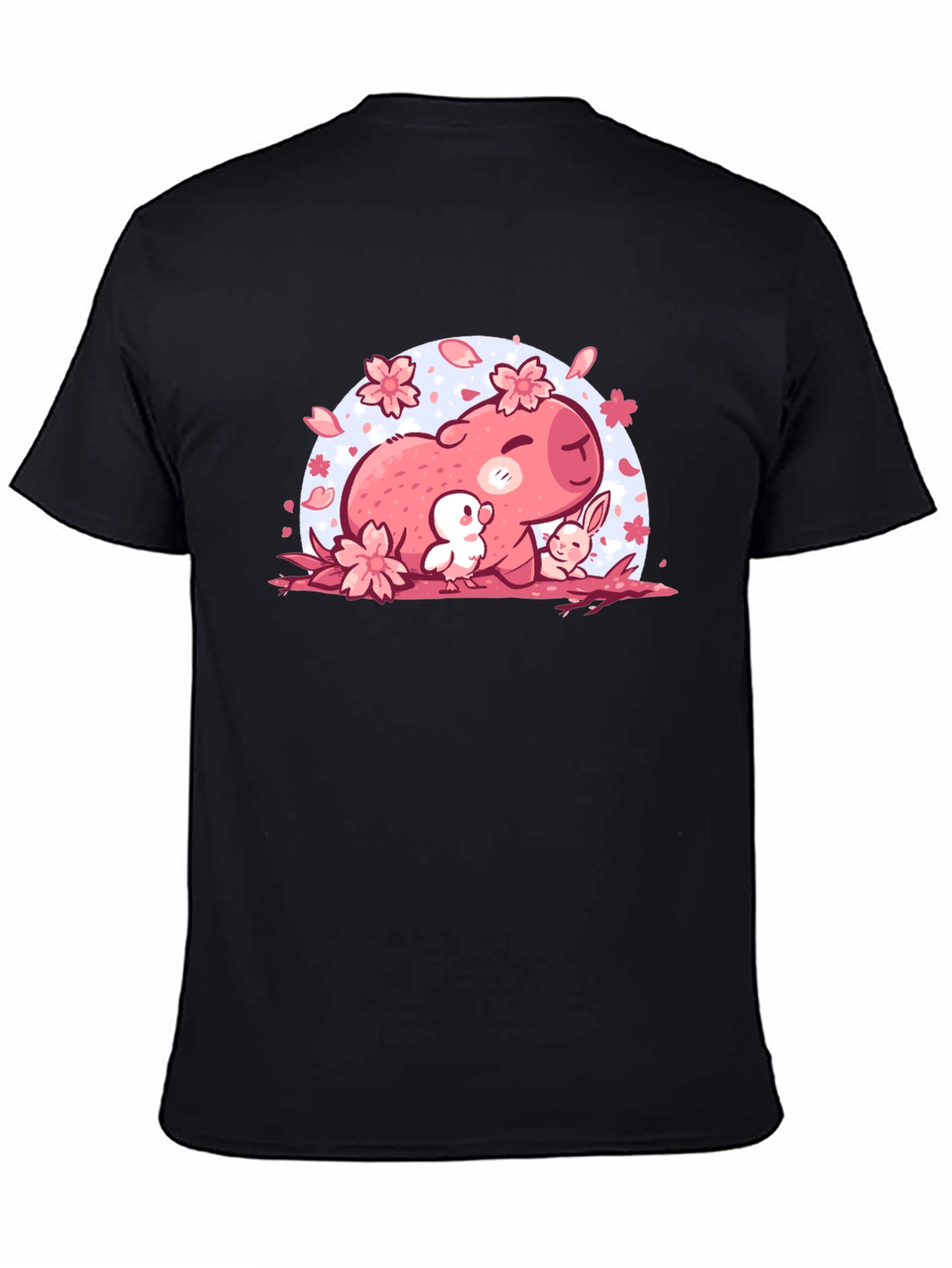 Black Cute Capybara & Friends Graphic Tee view 4