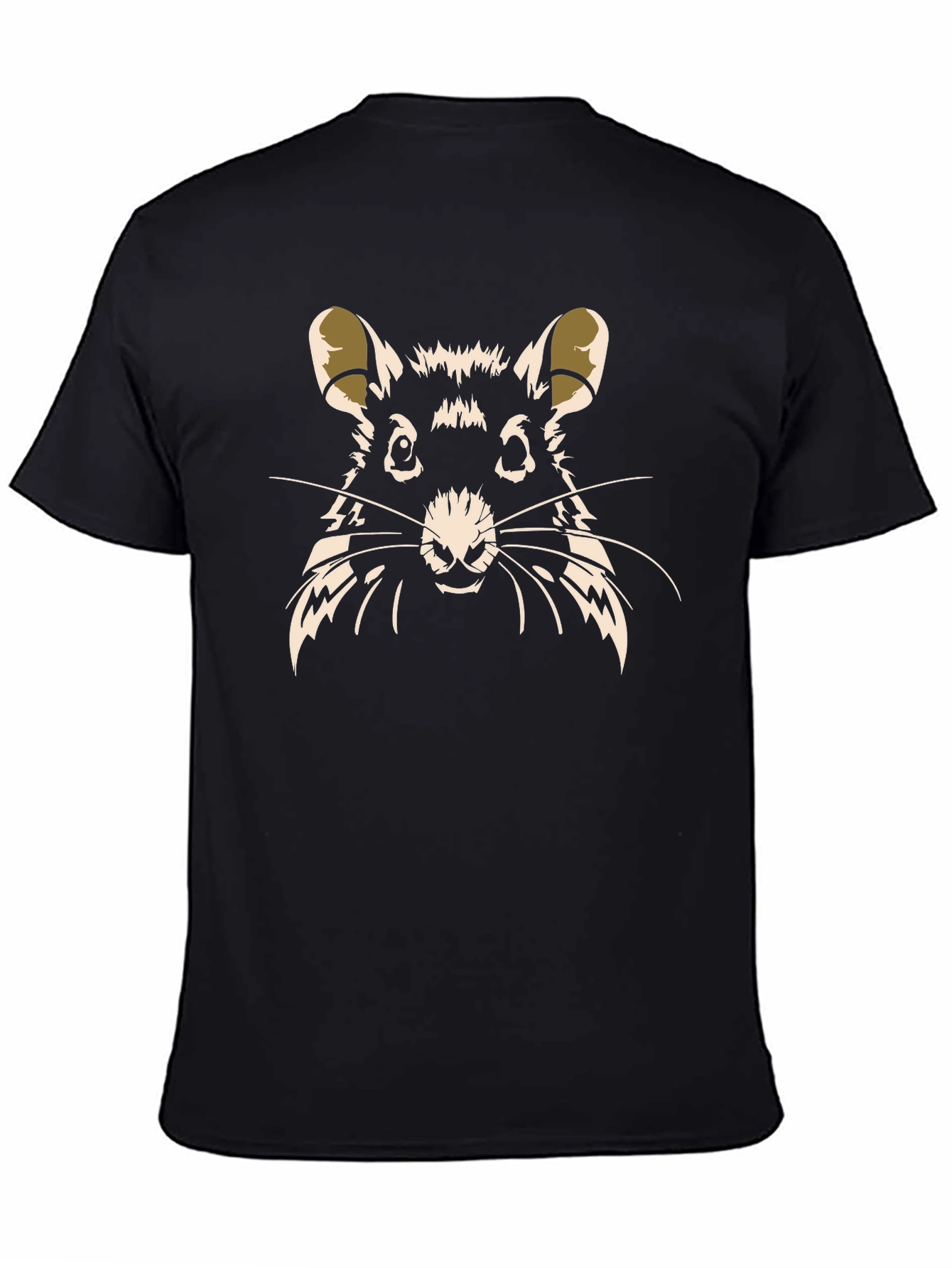 Black Rat Graphic Print T-Shirt - Black view 4