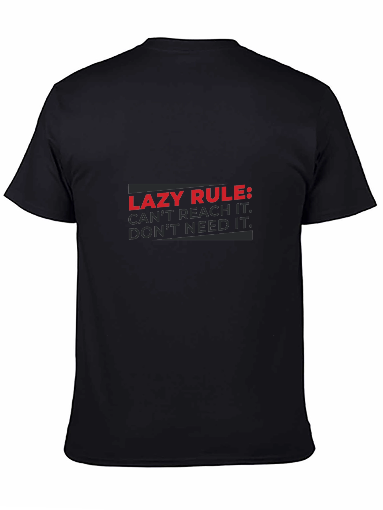 Black Lazy Rule Graphic T-Shirt - Black view 4