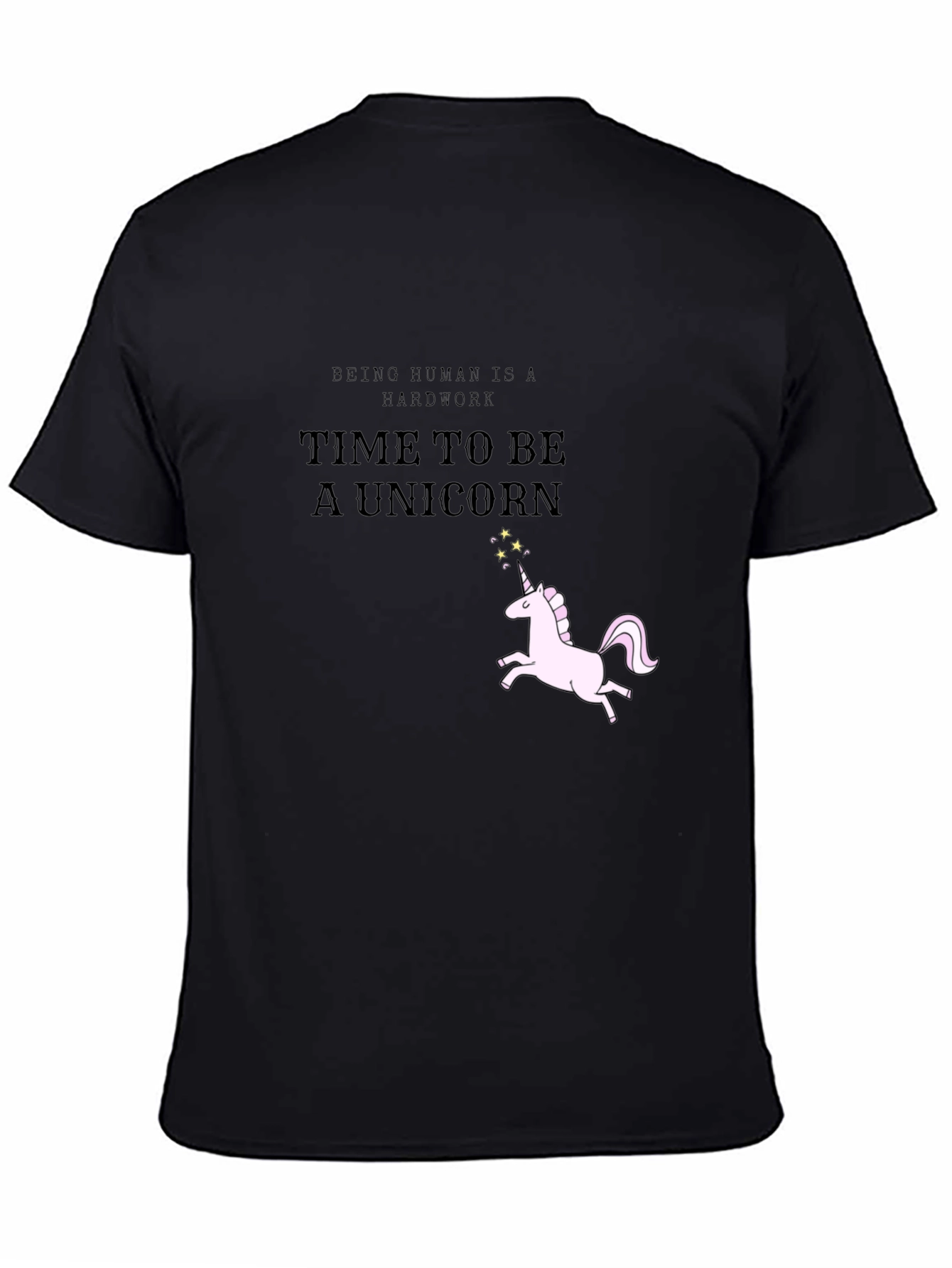 Black Unicorn Graphic Tee - Time to Be a Unicorn view 4