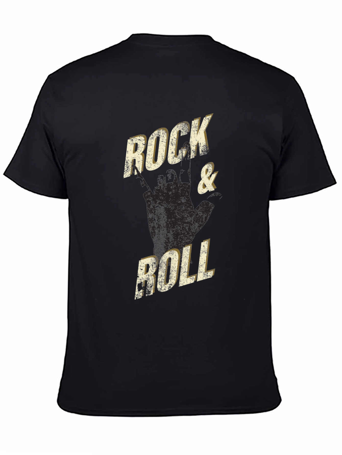 Black Rock & Roll Graphic Tee - Black view 4