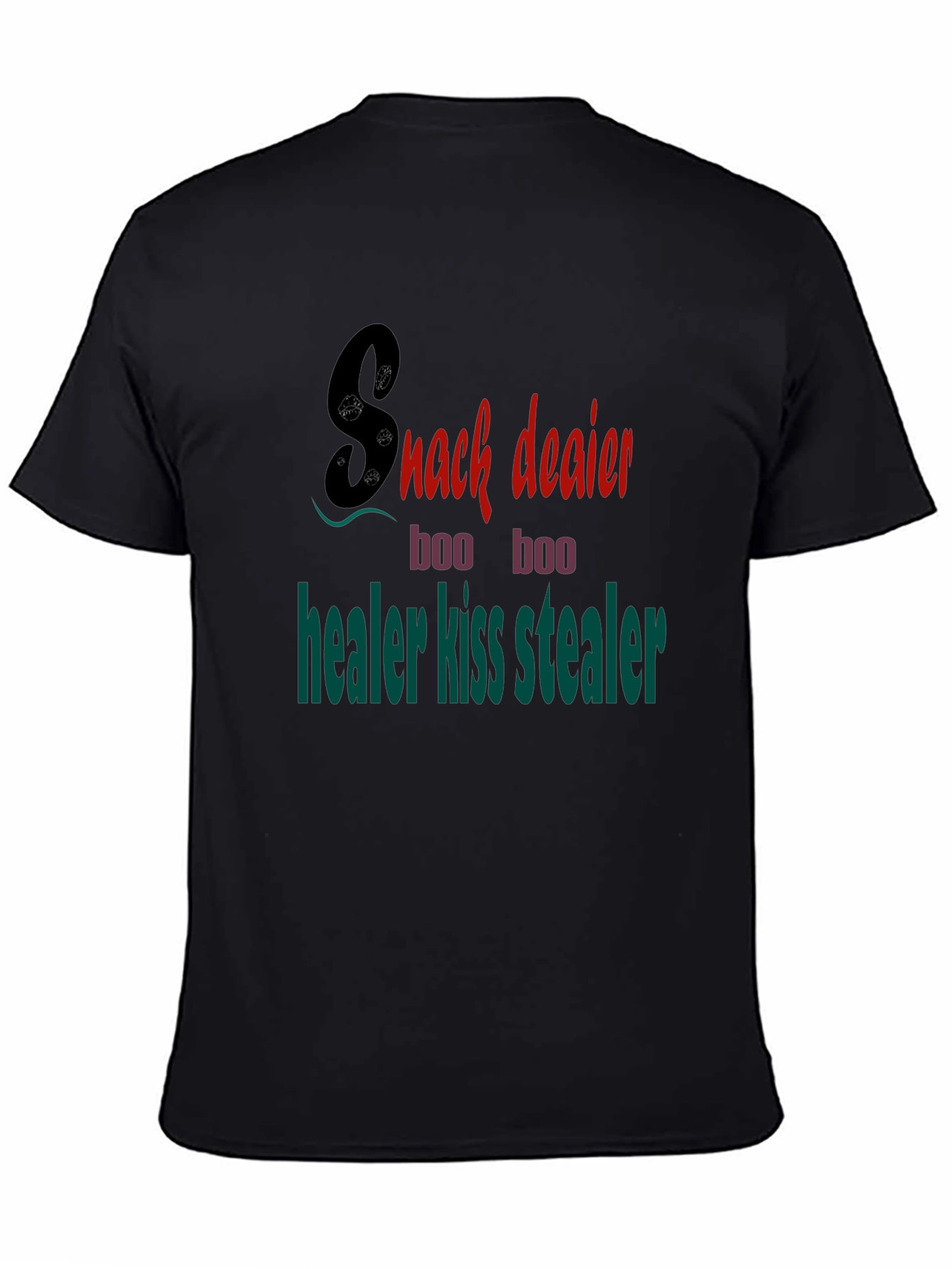 Black Snack Dealer Funny Graphic T-Shirt view 4