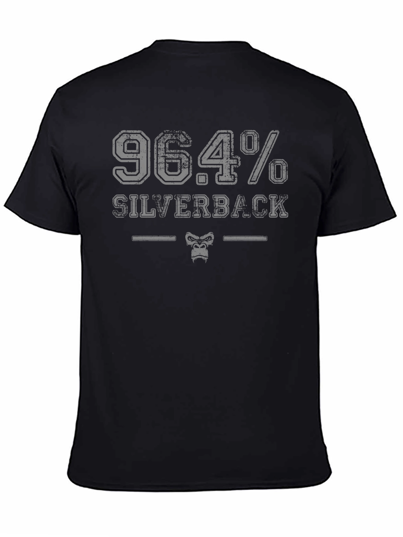 Black 96.4% Silverback Gorilla Graphic Tee view 4