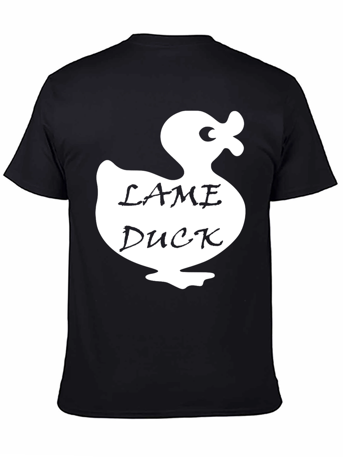 Black Lame Duck Graphic T-Shirt - Novelty Tee view 4