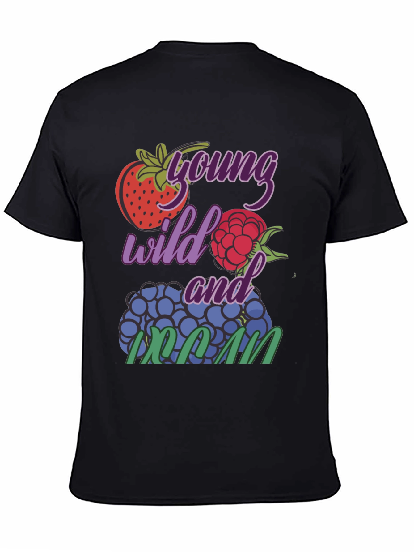 Black Young Wild And Cran T-Shirt view 4