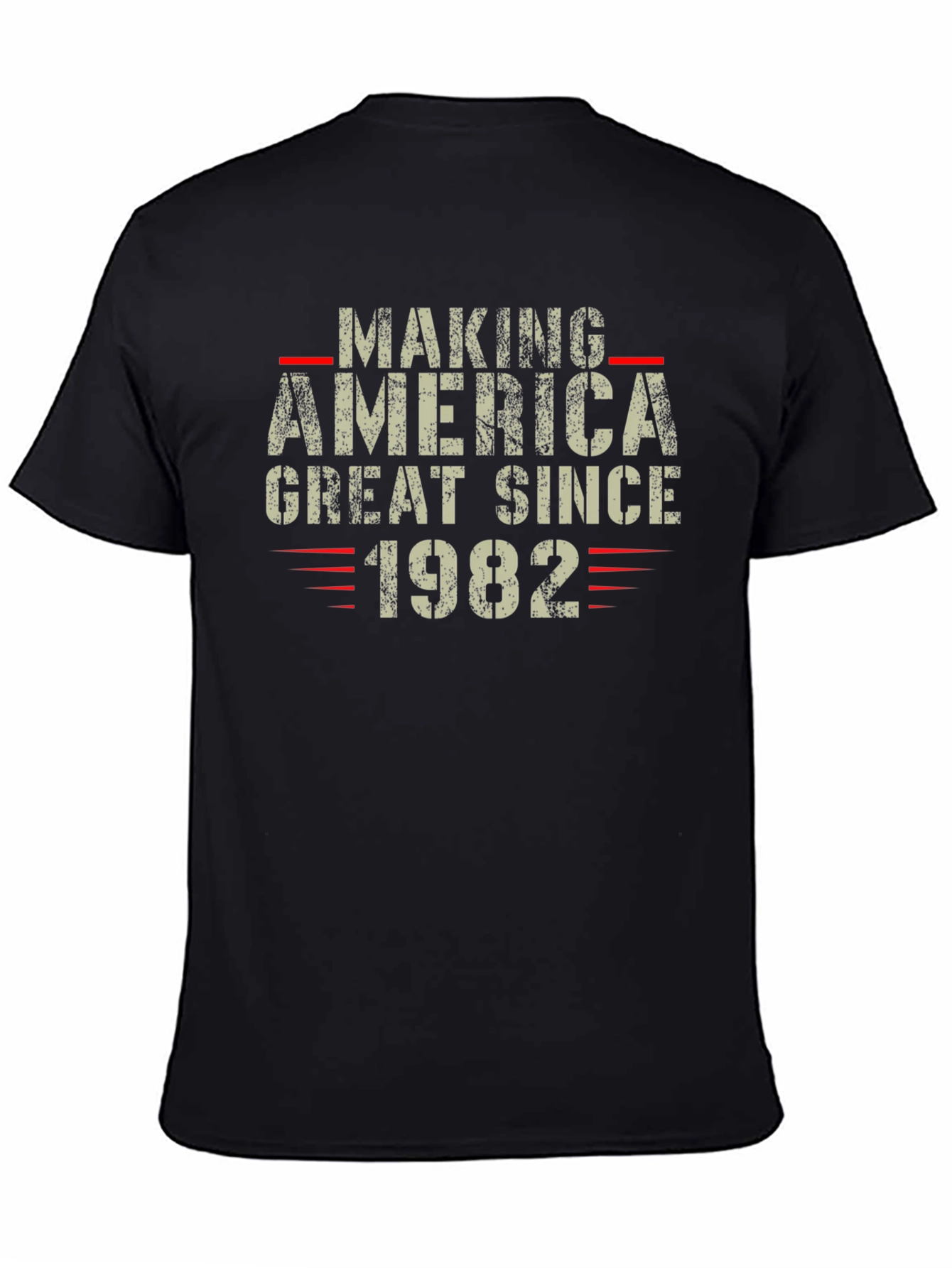 Black Making America Great Since 1982 Black T-Shirt view 4