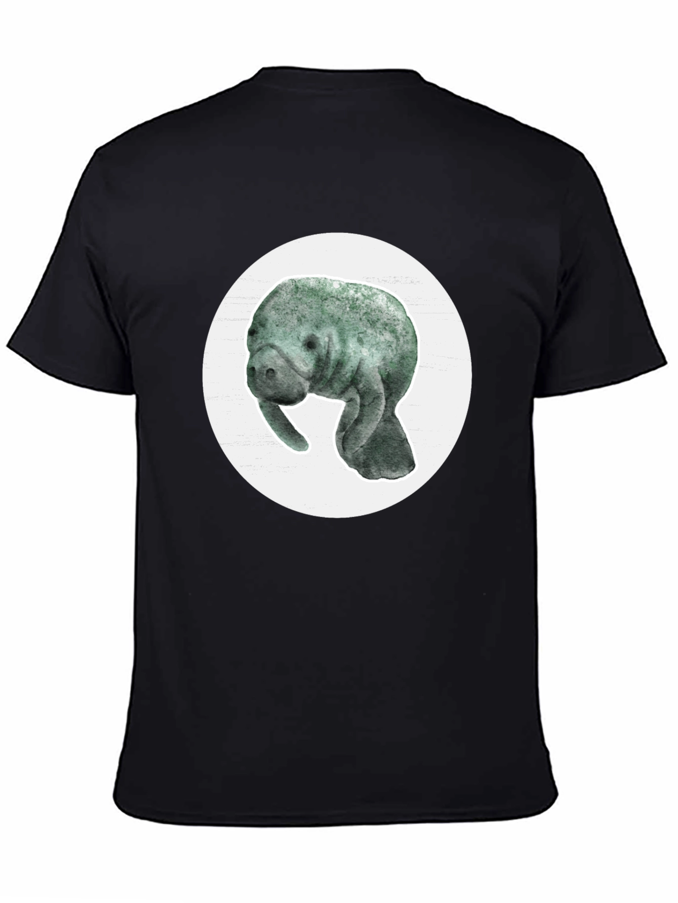 Black Manatee Graphic Tee - Soft Cotton Blend view 4