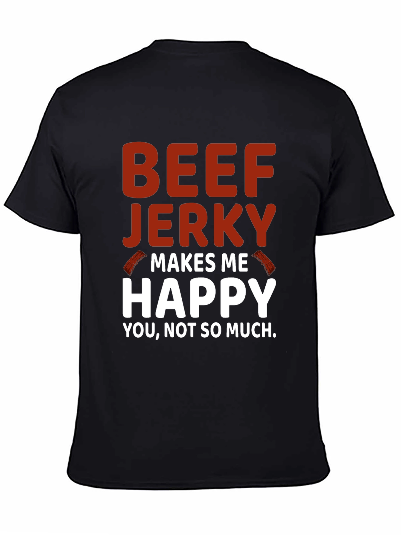 Black Beef Jerky Makes Me Happy Graphic Tee view 4