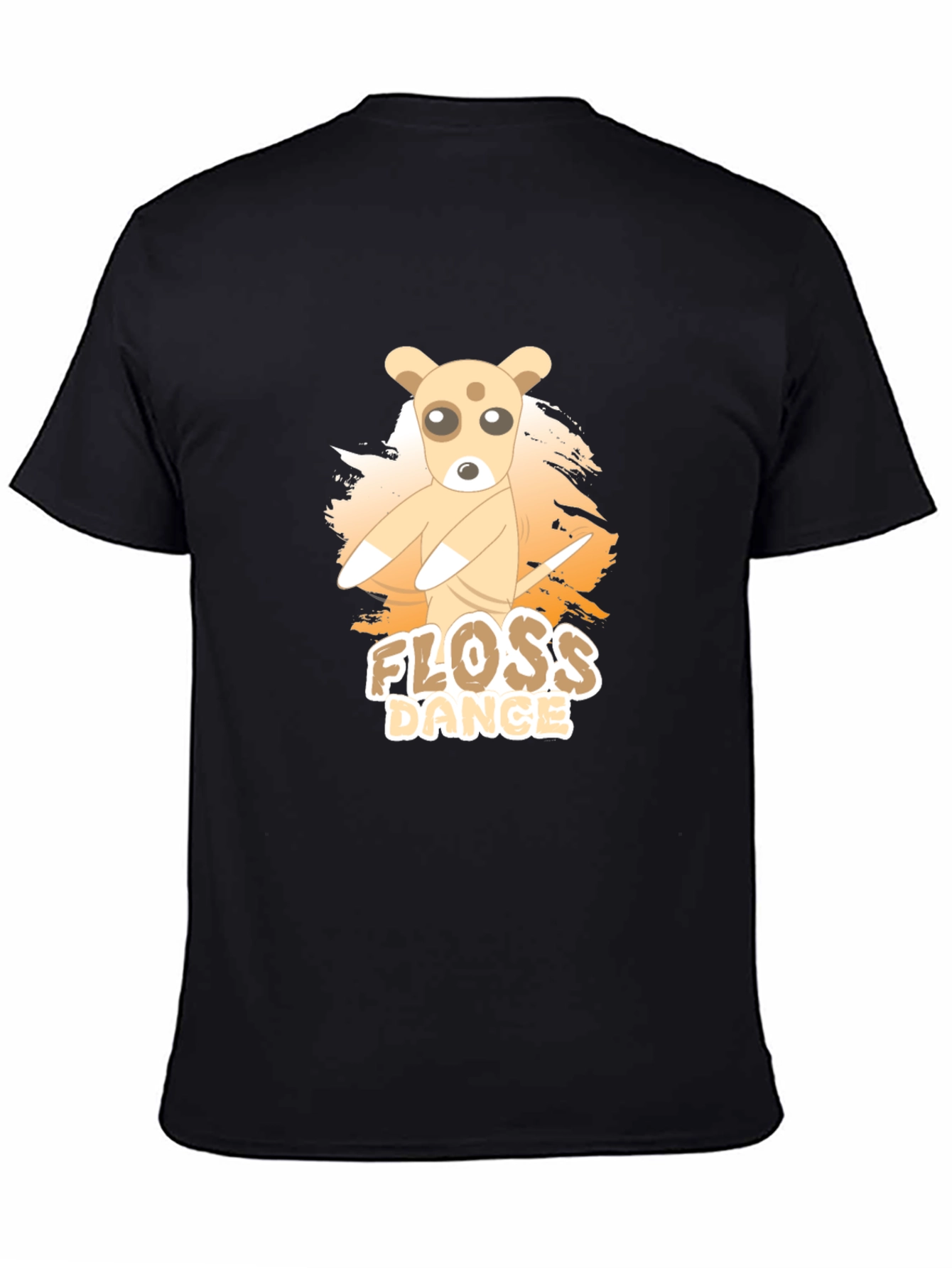 Black Floss Dance Graphic Tee - Cute Dog Design view 4