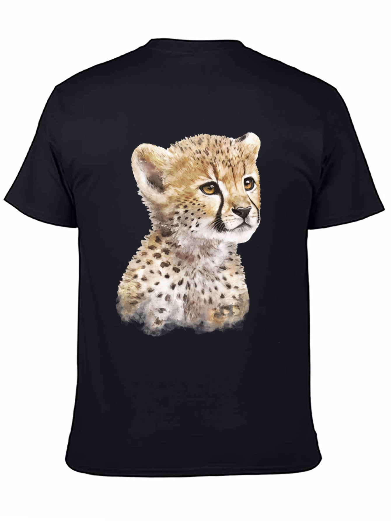 Black Cheetah Cub T-Shirt - Black view 4
