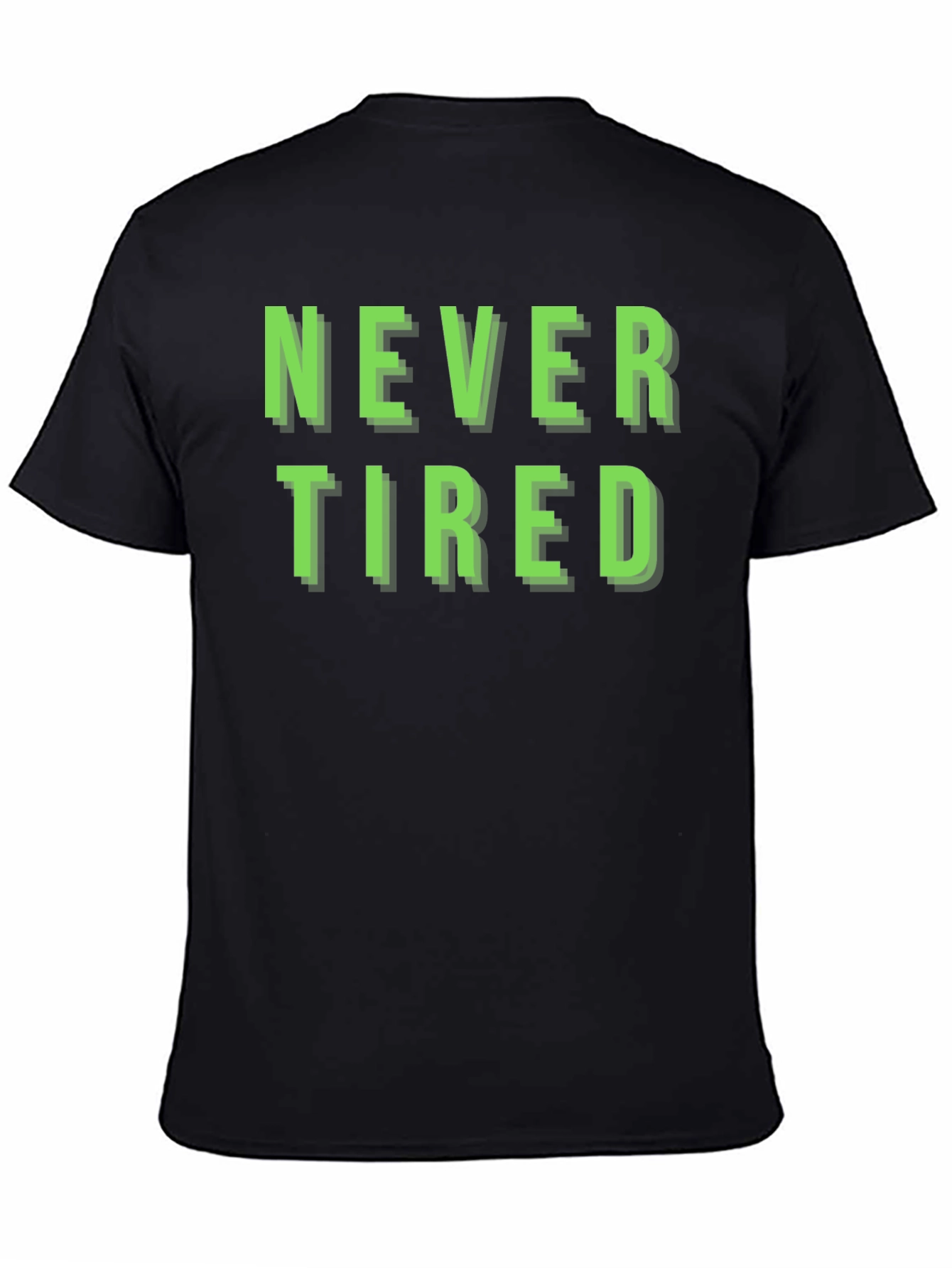 Black Never Tired Graphic T-Shirt - Black view 4