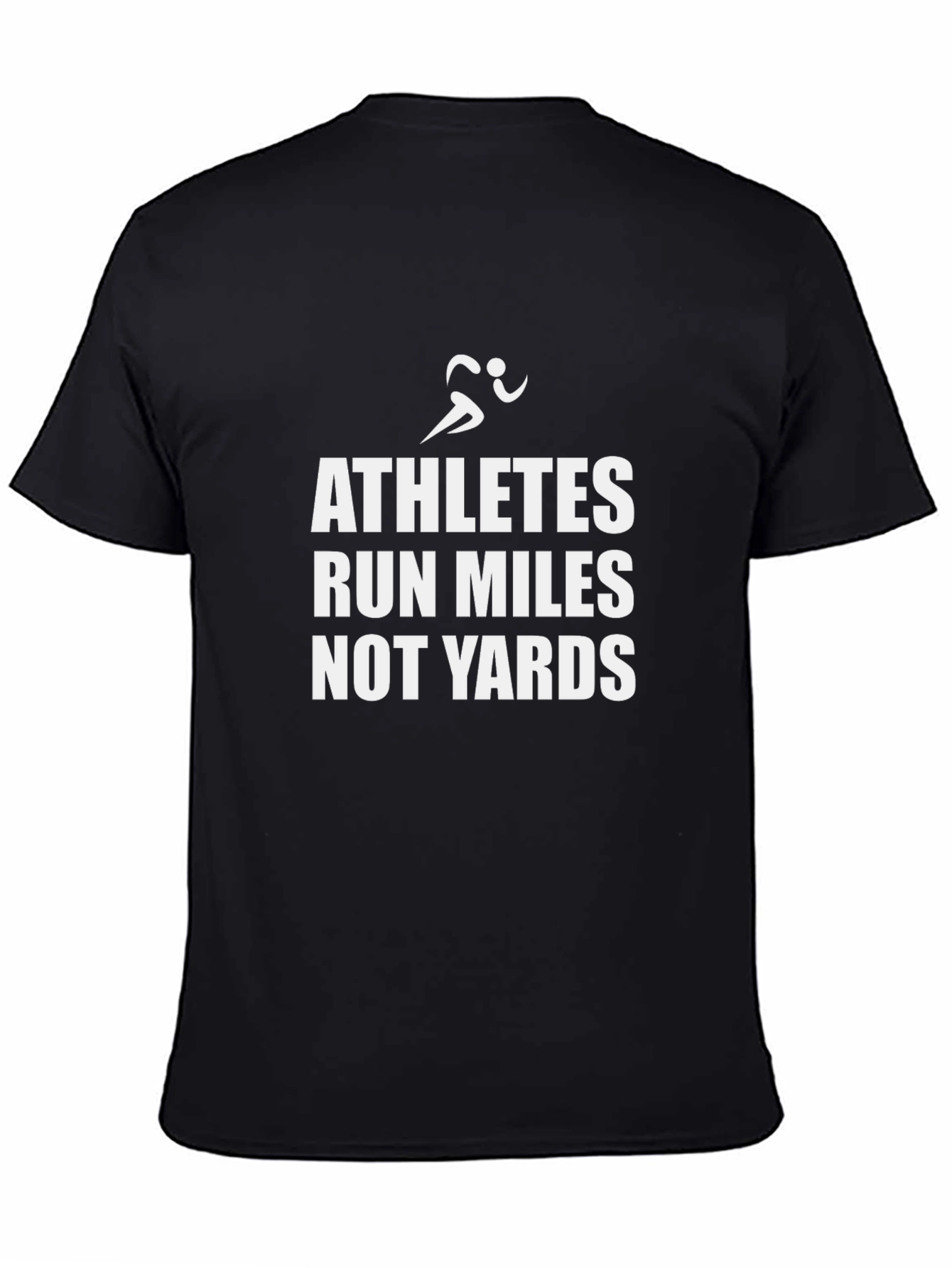 Black Athlete Run Miles Graphic Tee - Black view 4