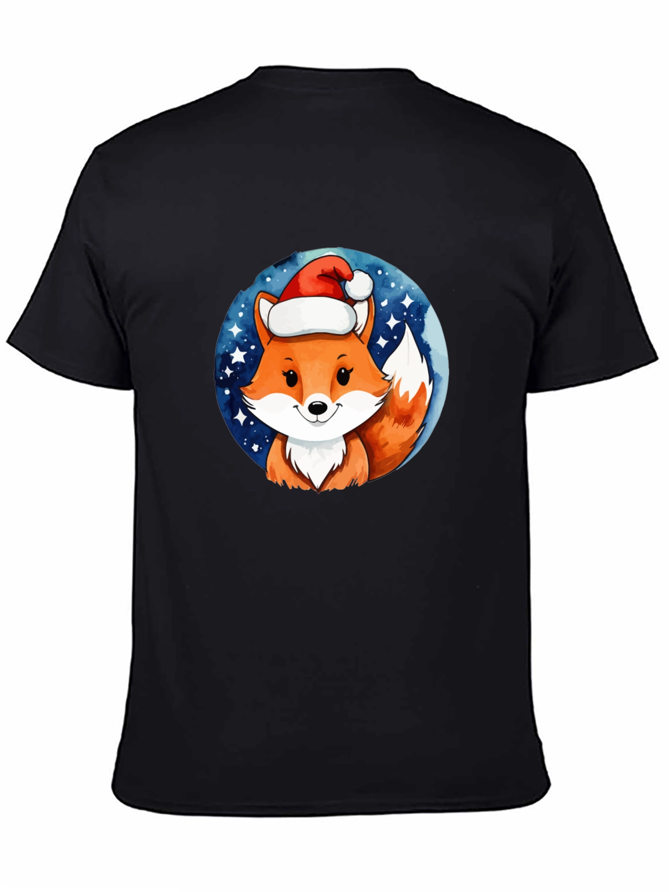 Black Festive Fox Tee - Holiday Cheer! view 4