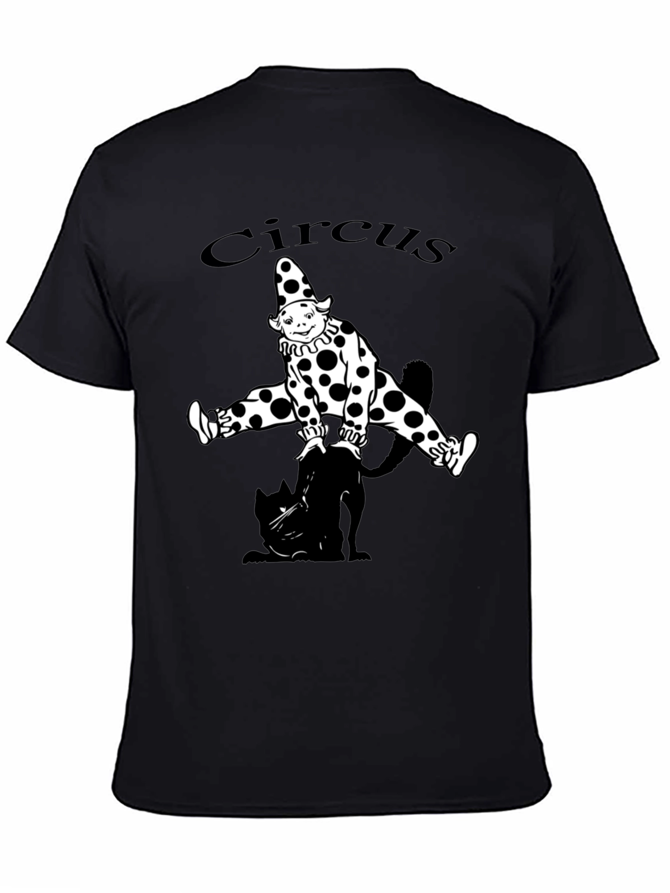 Black Circus Clown Black T-Shirt view 4