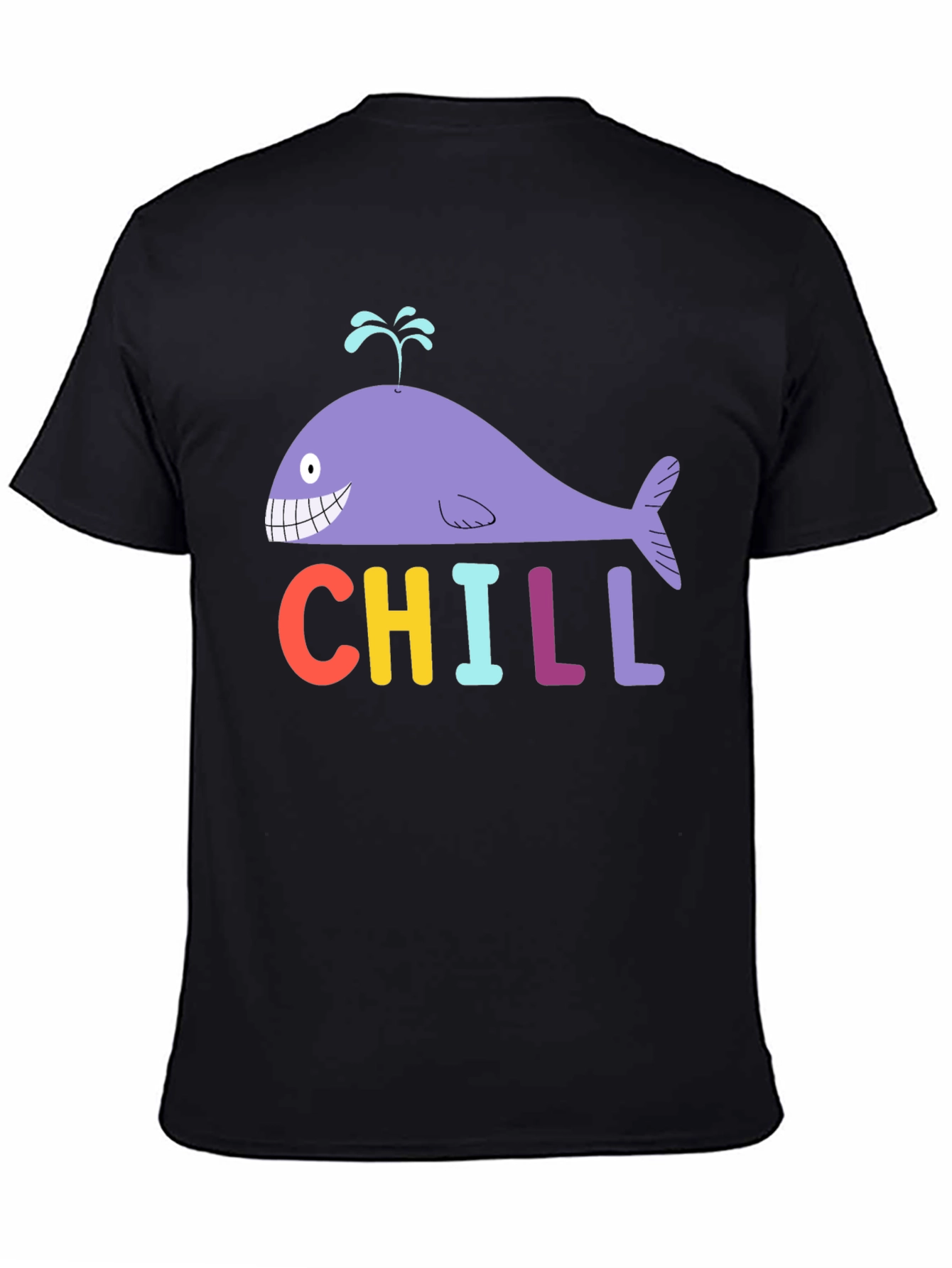 Black Chill Whale Graphic Tee - Unisex view 4