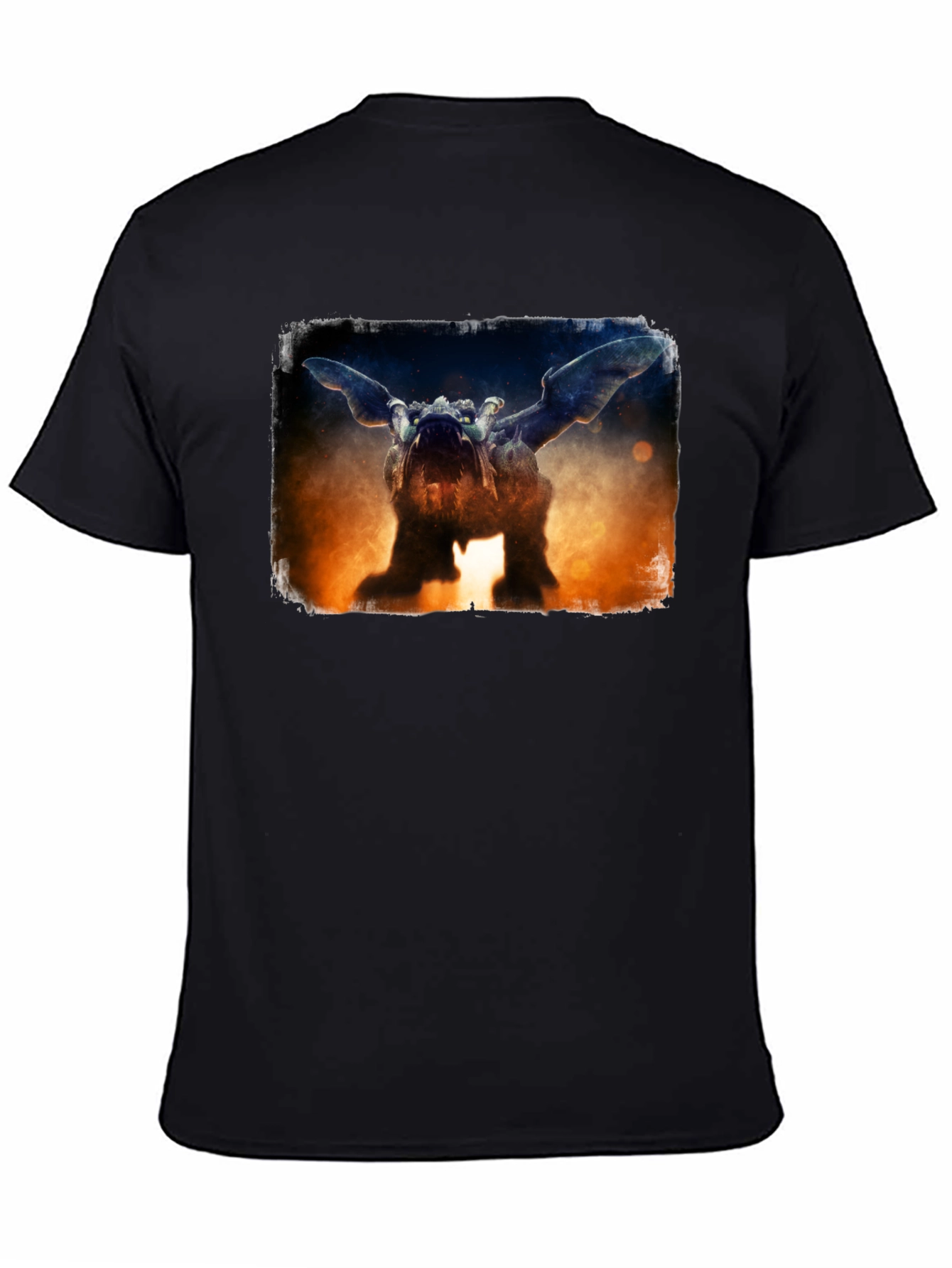 Black Gargoyle Graphic Black T-Shirt view 4