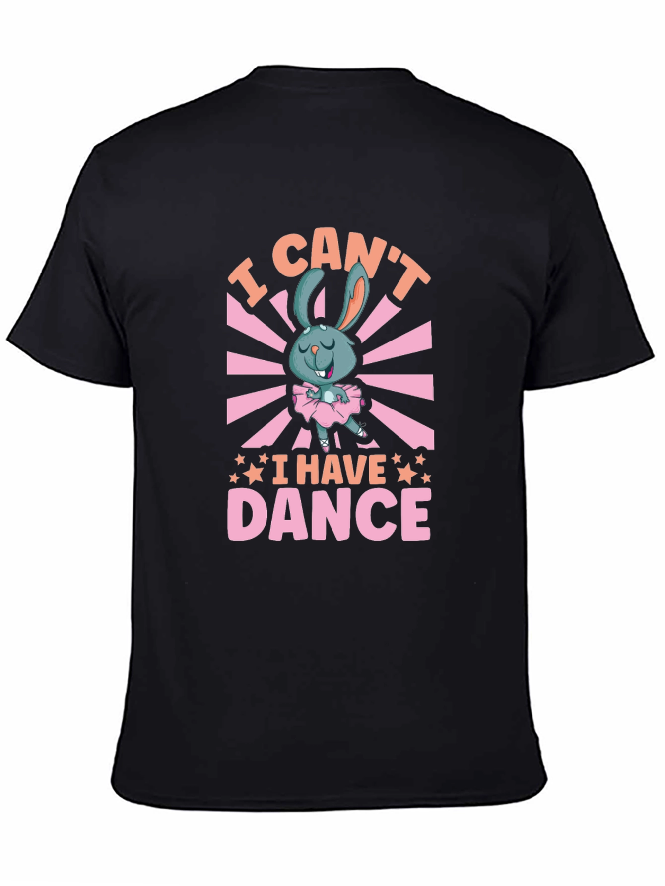 Black I Can't I Have Dance Graphic Tee - Unisex view 4