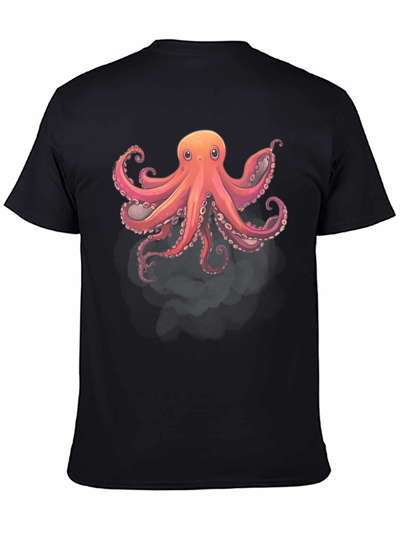 Black Octopus Graphic Tee - Black Cotton Blend view 4