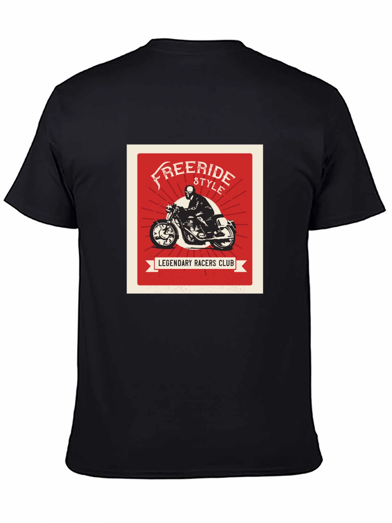 Black Freeride Style Legendary Racers Club Black T-Shirt view 4