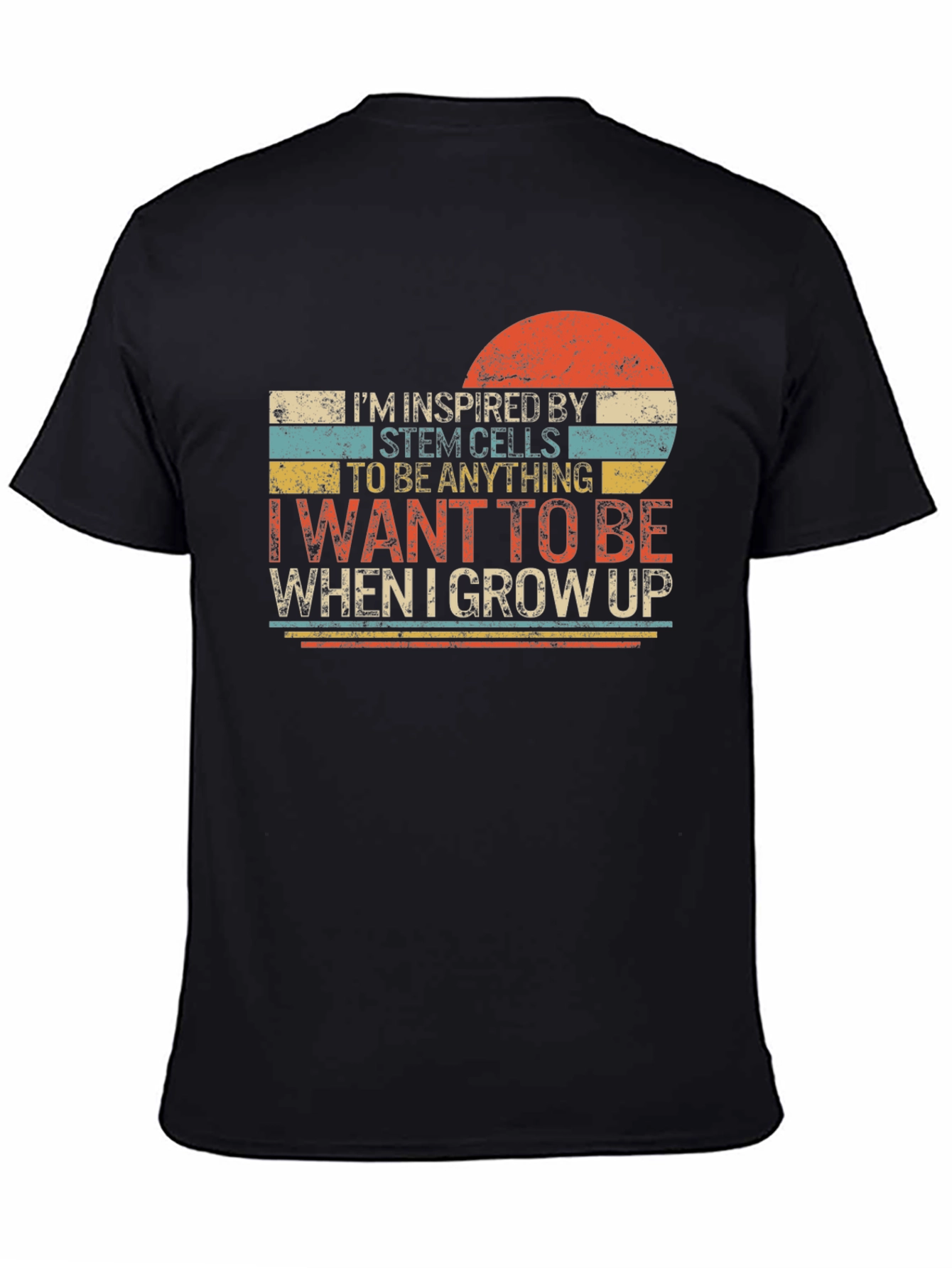 Black Stem Cells Inspired T-Shirt: Retro Science Tee view 4
