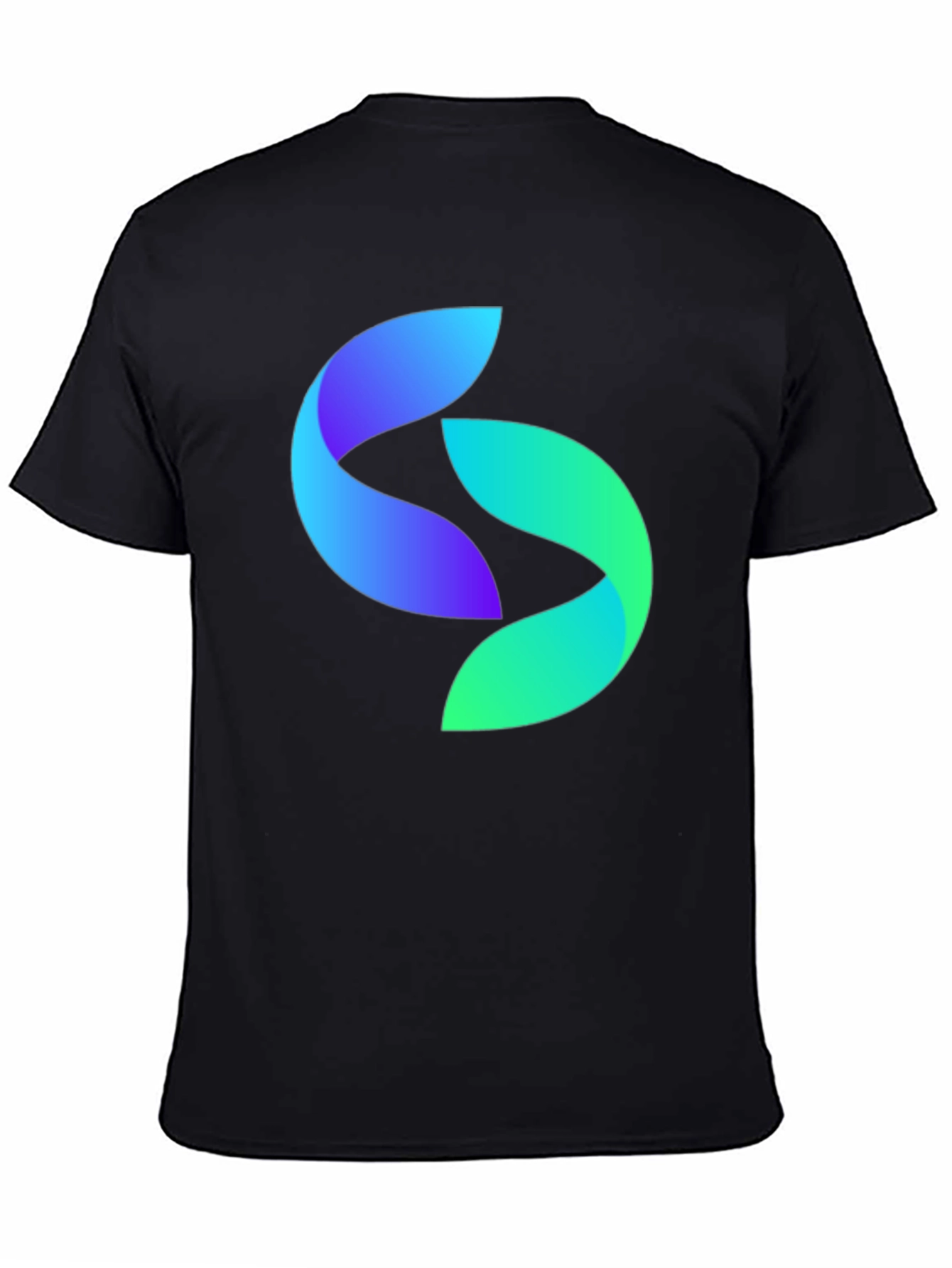 Black Abstract Logo Black T-Shirt view 4