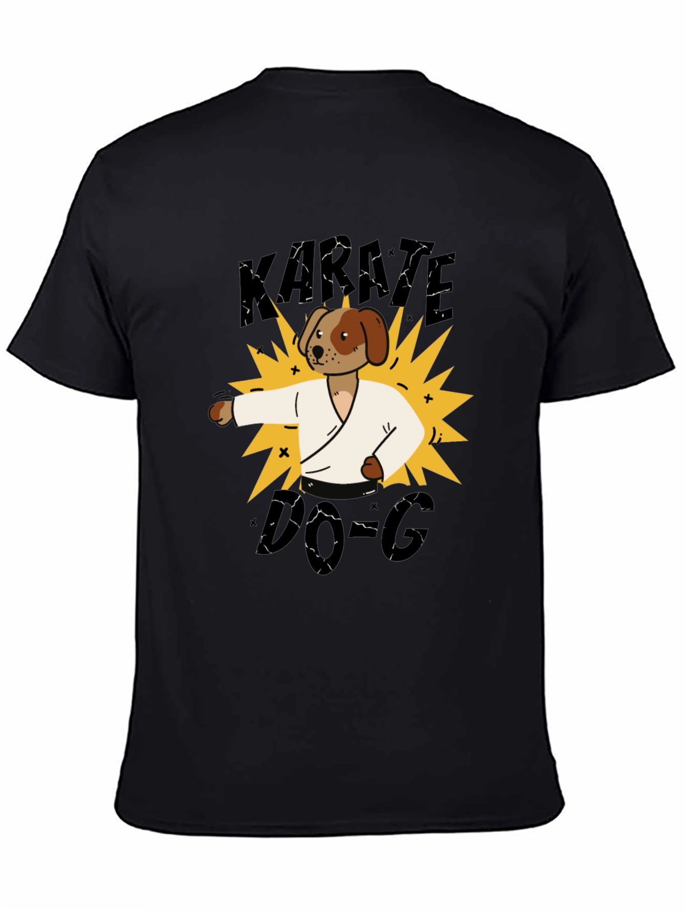 Black Karate Dog T-Shirt - Martial Arts Fun! view 4