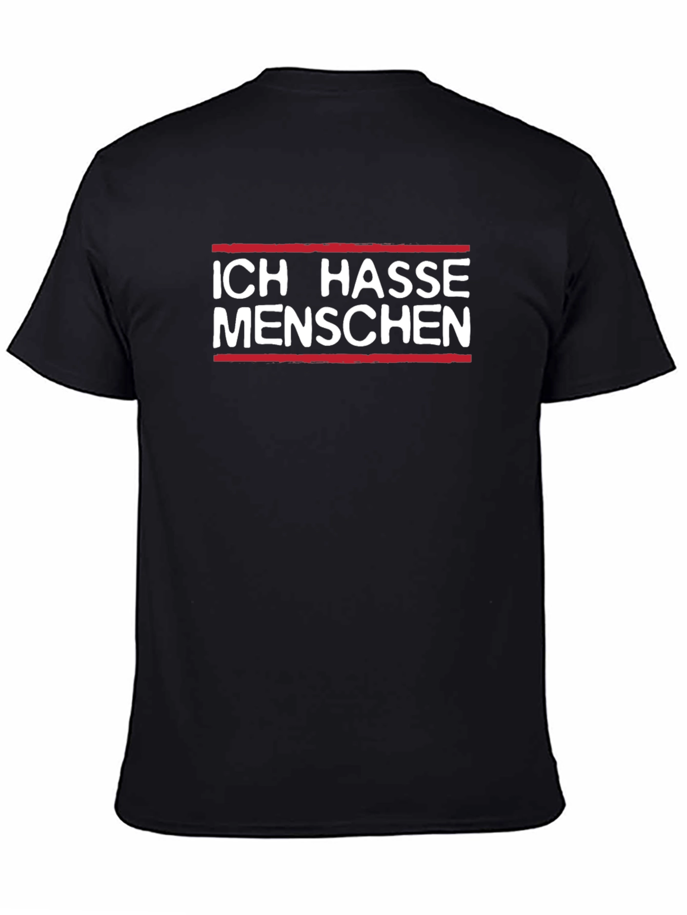 Black Ich Hasse Menschen Graphic Tee view 4