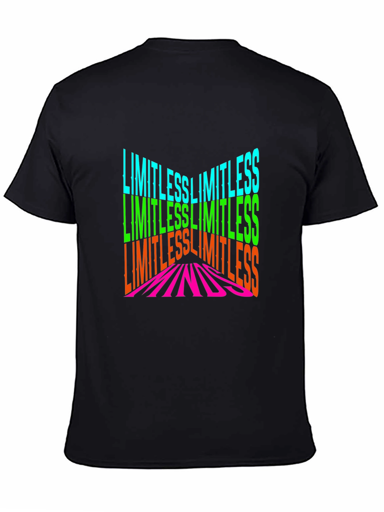 Black Limitless Minds Graphic Print Black T-Shirt view 4