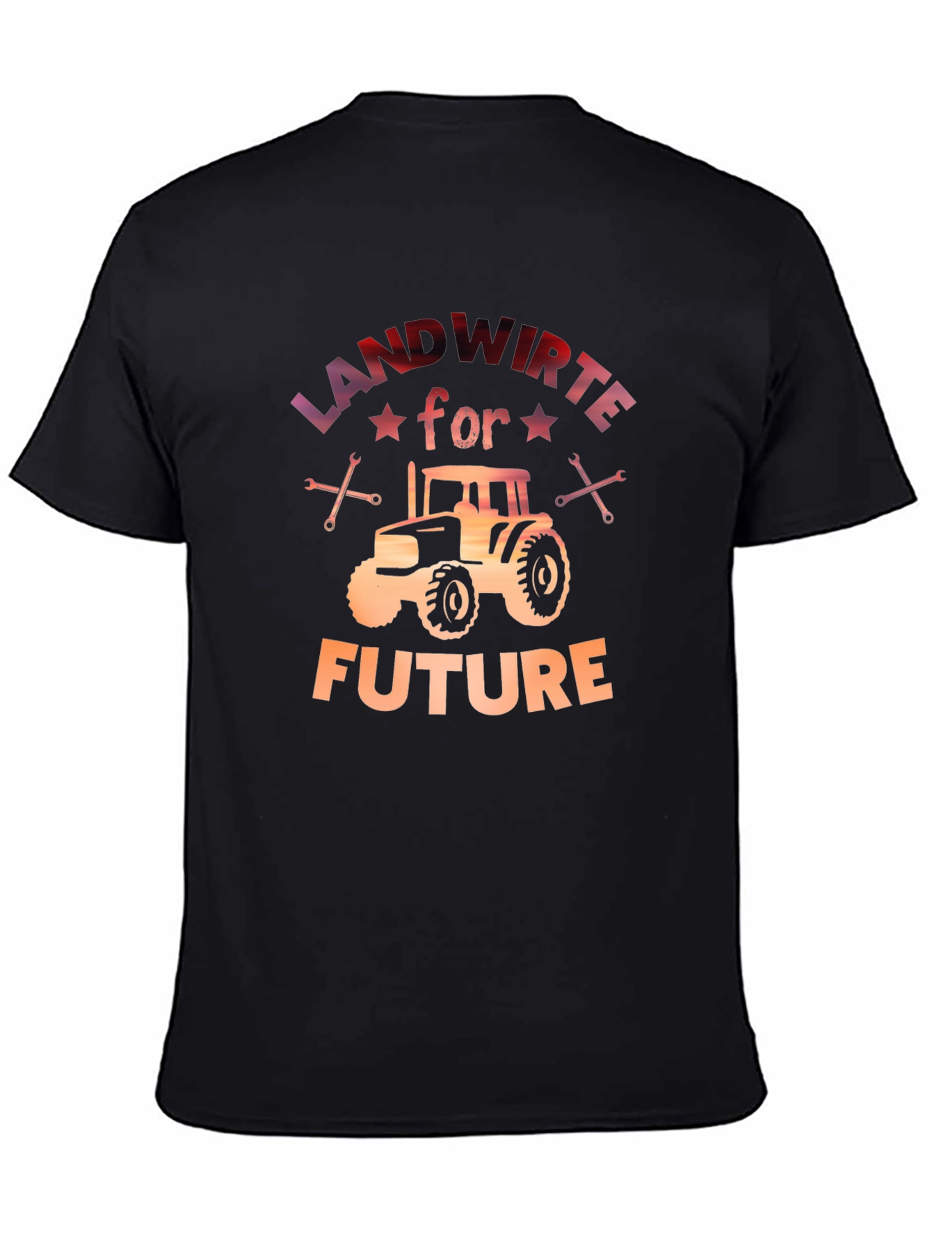 Black Landwirte for Future Tractor T-Shirt view 4