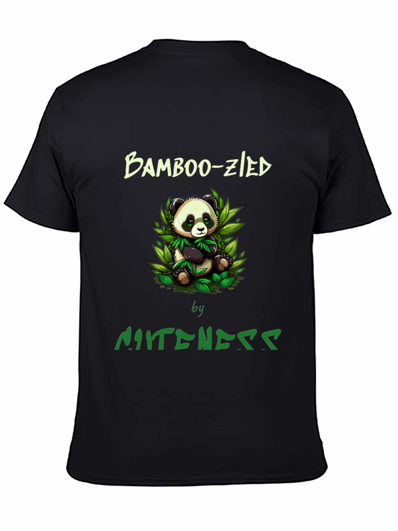 Black Bamboo-zled Panda Graphic Tee -  Unique Style view 4