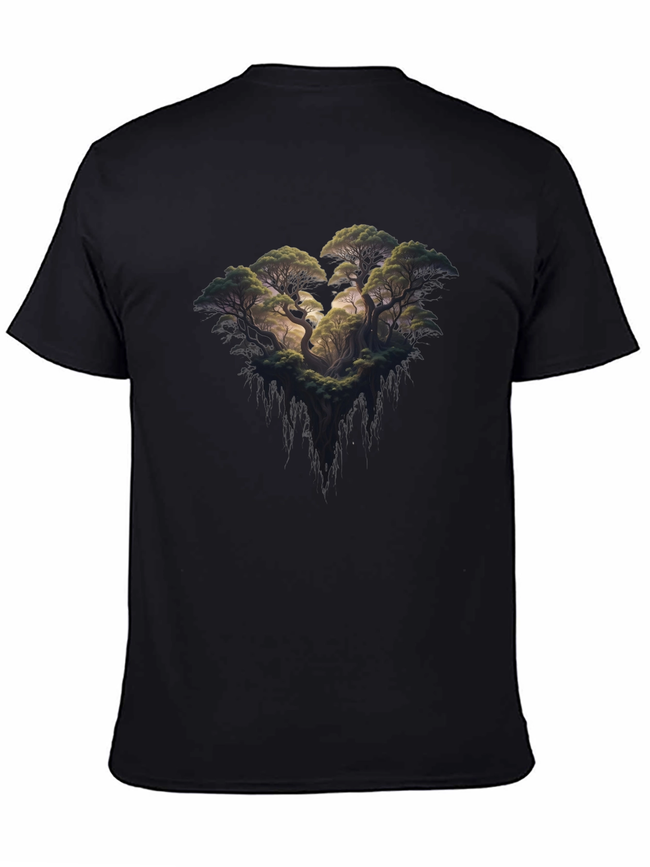 Black Enchanted Forest Graphic Tee - Unisex Black T-Shirt view 4