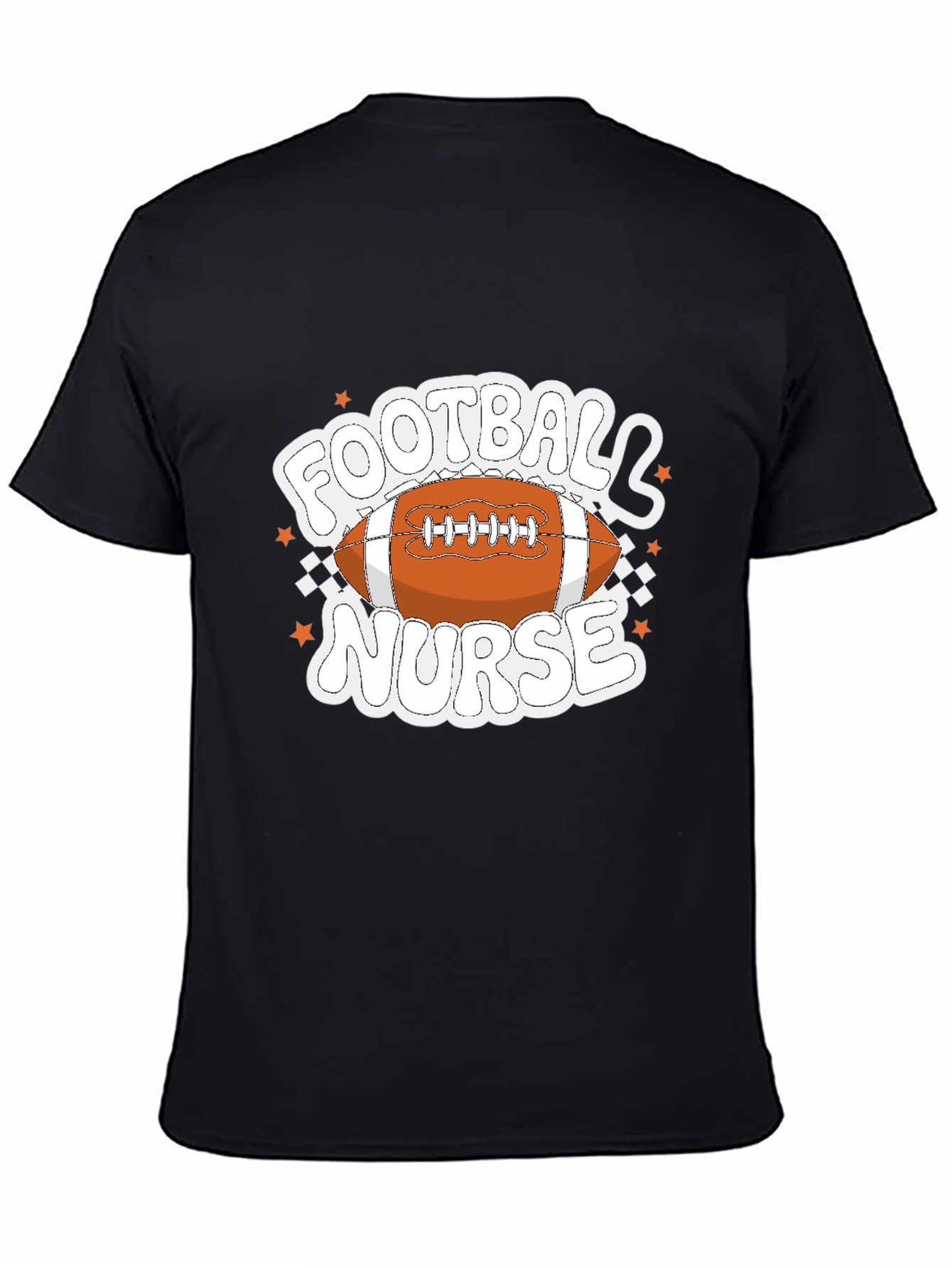 Black Football Nurse Graphic T-Shirt view 4