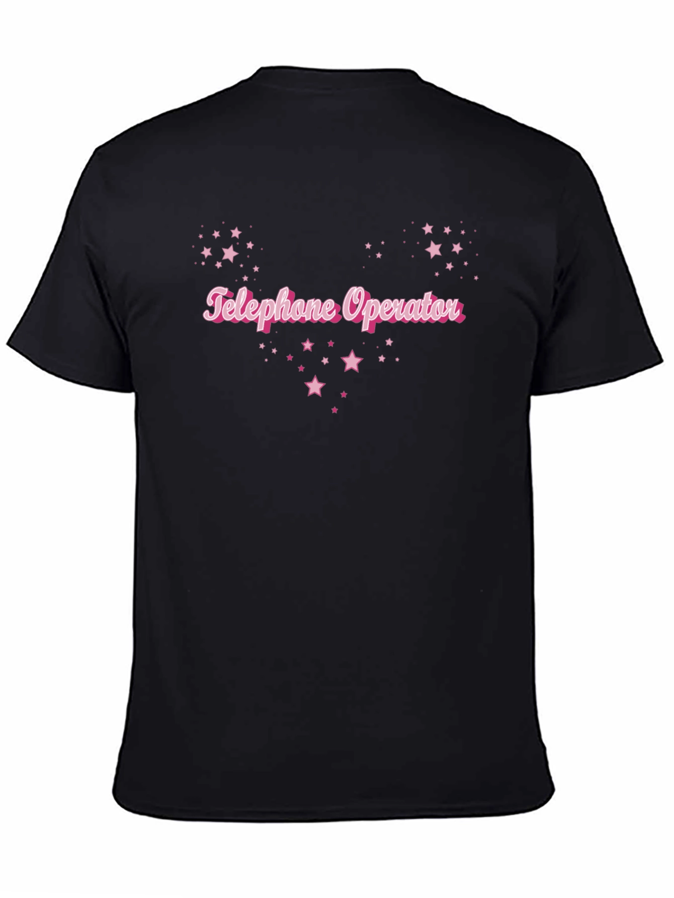 Black Telephone Operator Star Graphic T-Shirt view 4