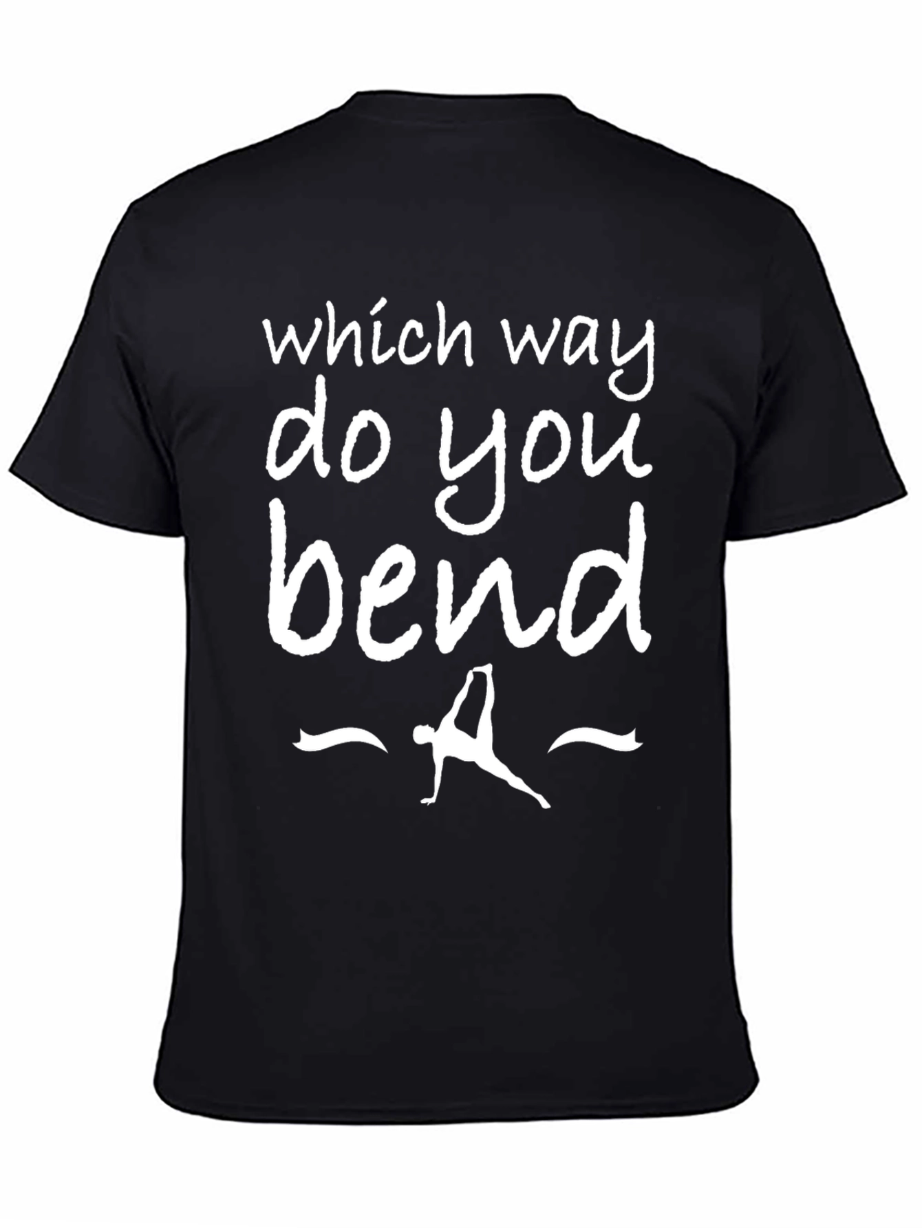 Black Which Way Do You Bend? Graphic T-Shirt view 4