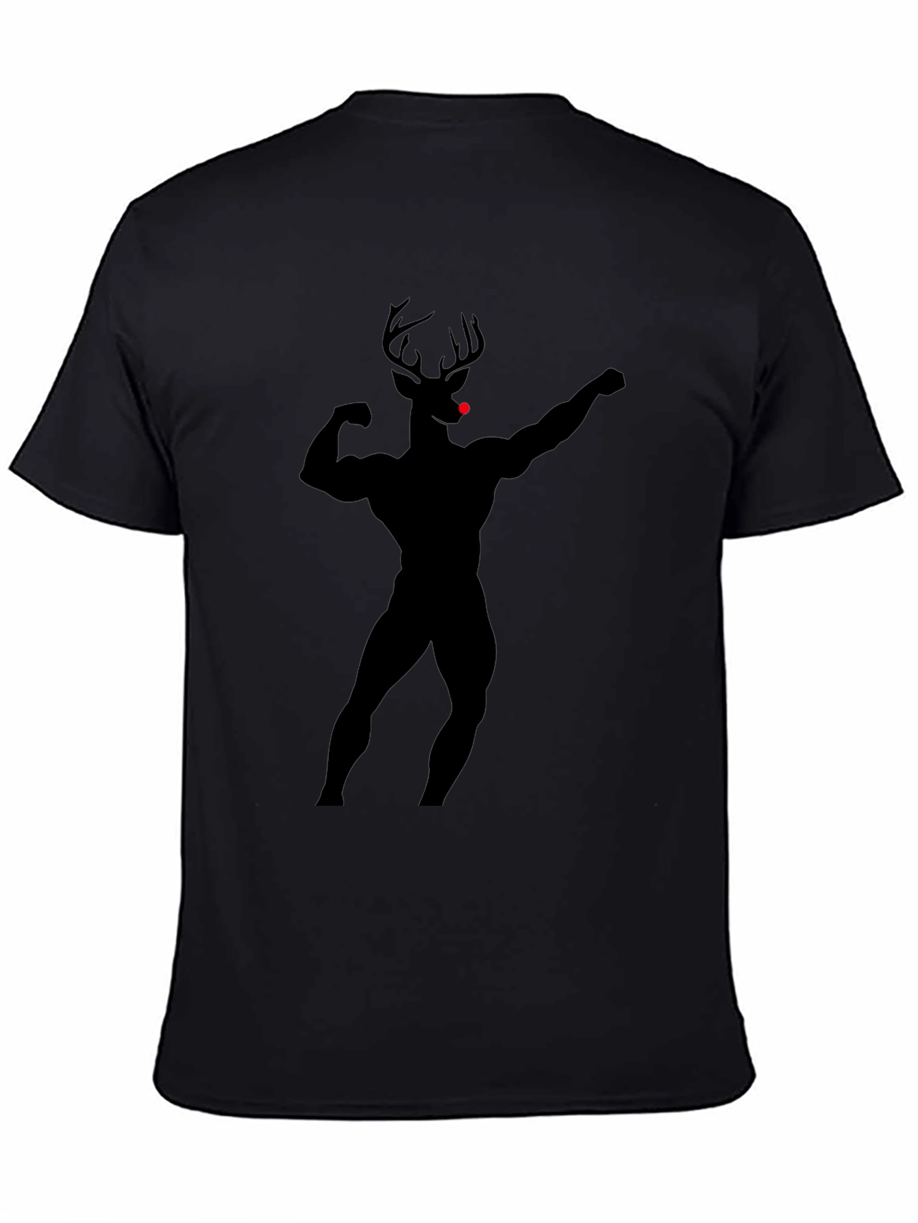 Black Rudolph Gains T-Shirt: Buff Deer Design view 4