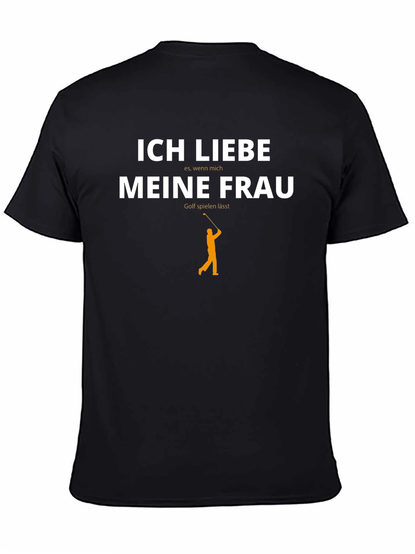 Black Ich Liebe Meine Frau Golf T-Shirt - Funny Golfer Tee view 4