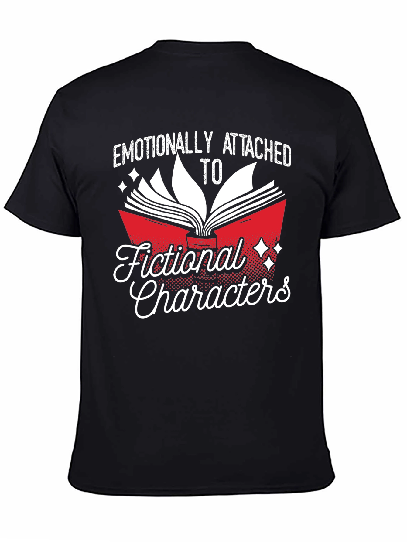 Black Emotionally Attached Fictional Characters T-Shirt view 4