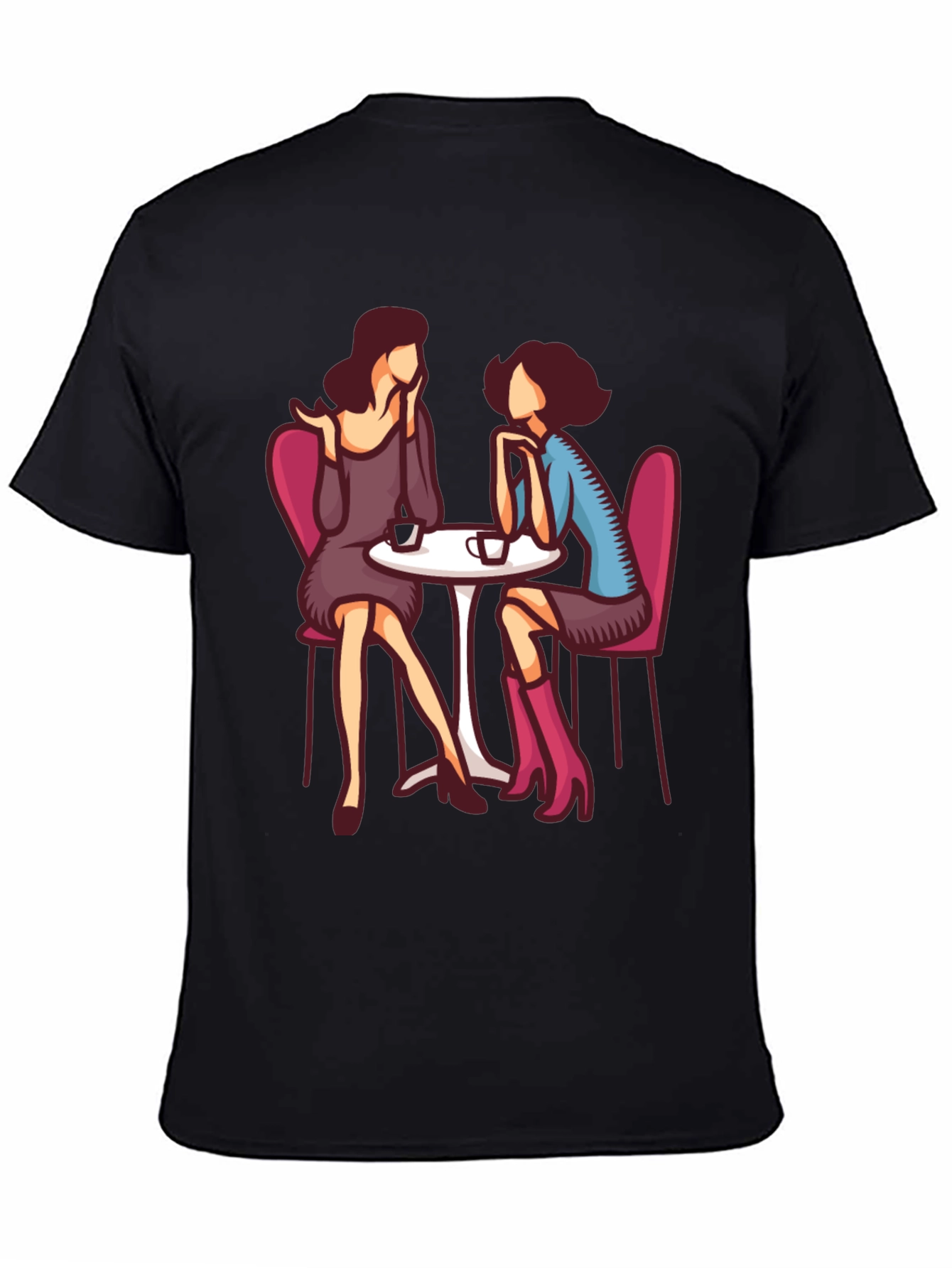 Cafe Conversation Graphic T-Shirt - 4