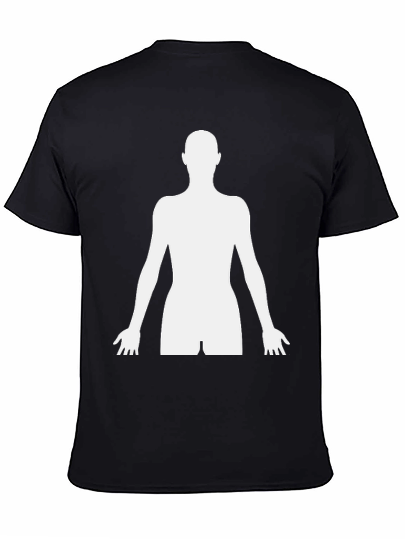 Black Silhouette Graphic Tee - Black Cotton Comfort view 4