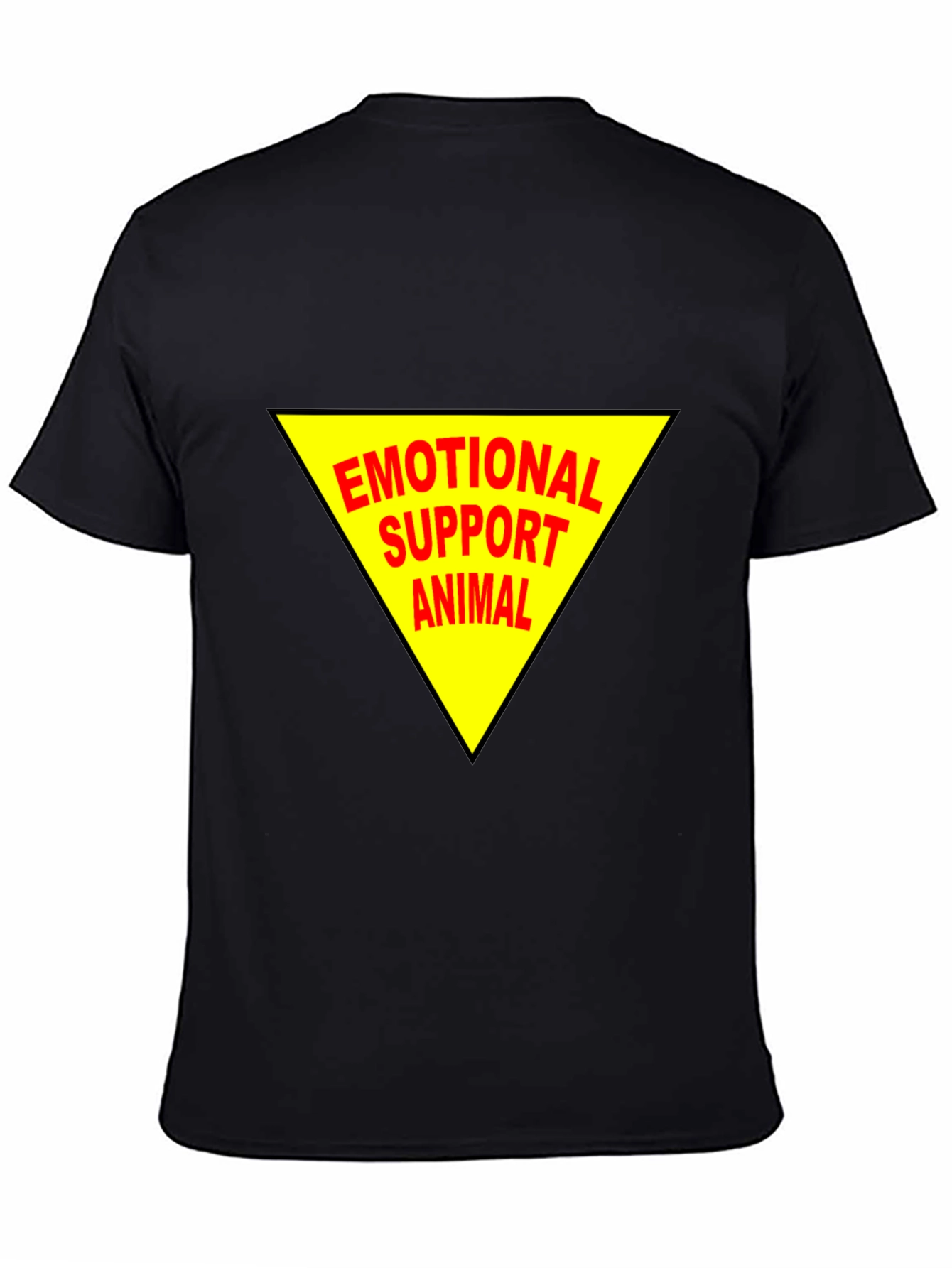 Black Emotional Support Animal Tee - Black Cotton Comfort view 4