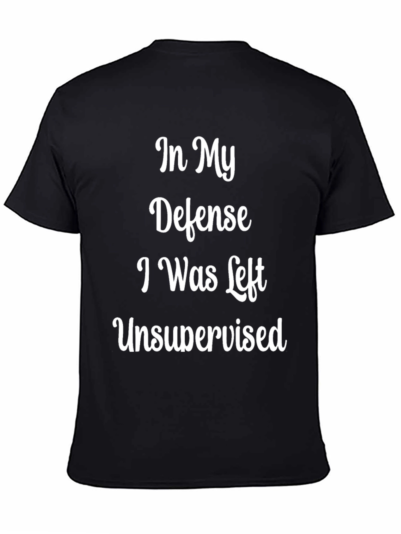 Black Funny Unsupervised T-Shirt view 4