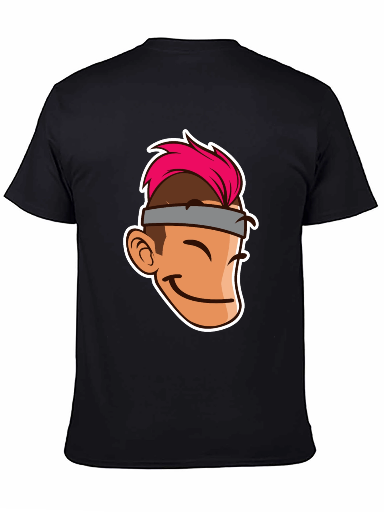 Black Cartoon Character Graphic Tee - Black T-Shirt view 4