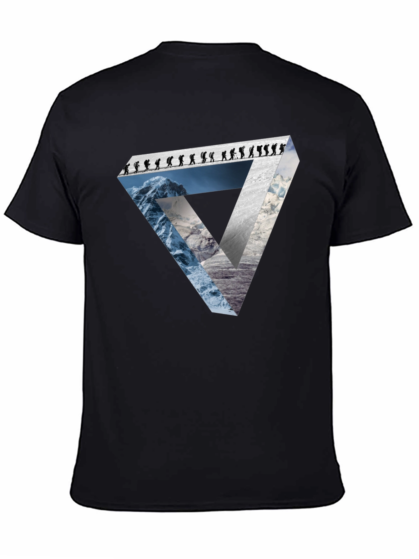 Black Mountain Climber Triangle Graphic Tee view 4