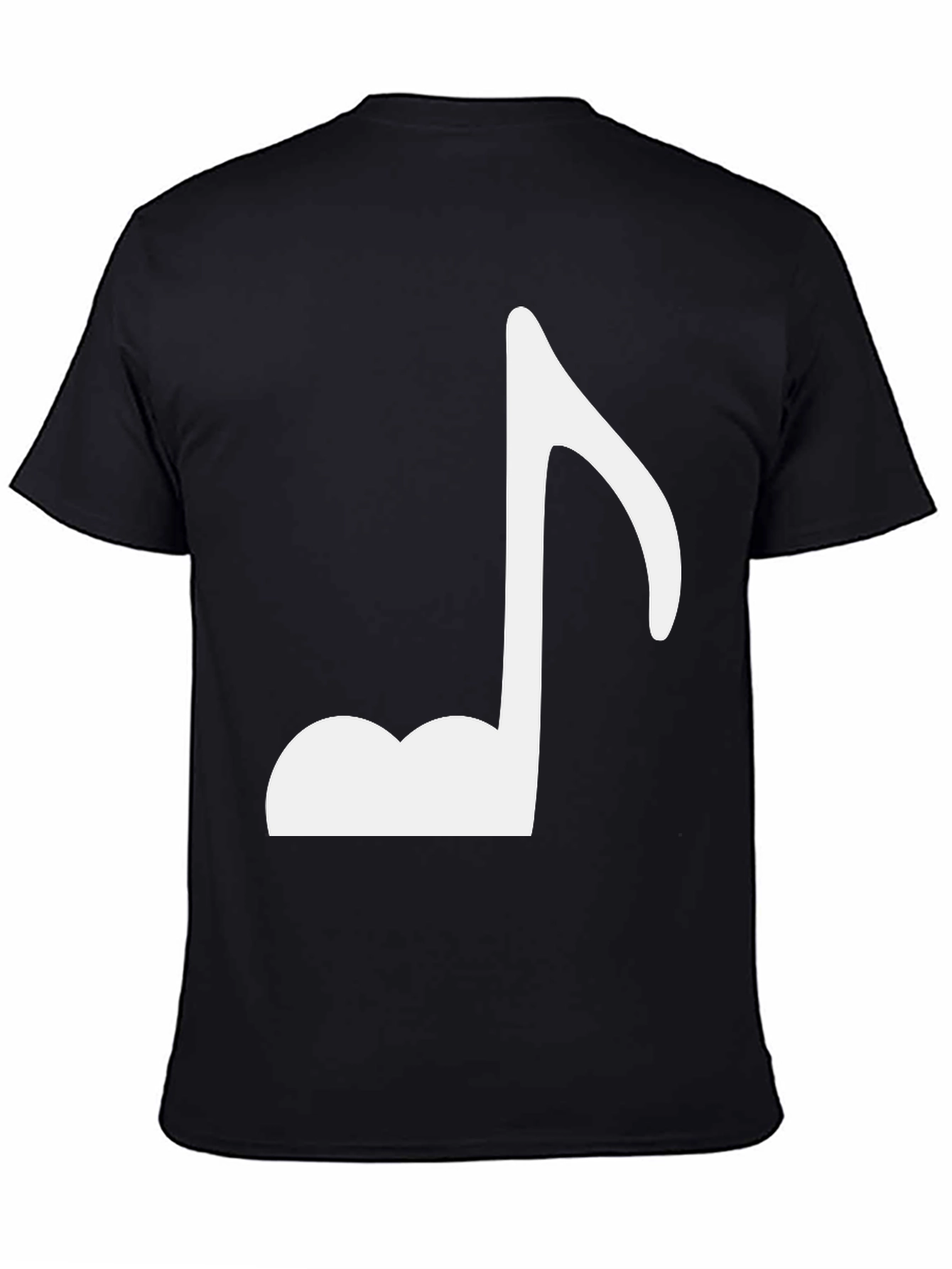 Black Music Note Graphic Black T-Shirt view 4