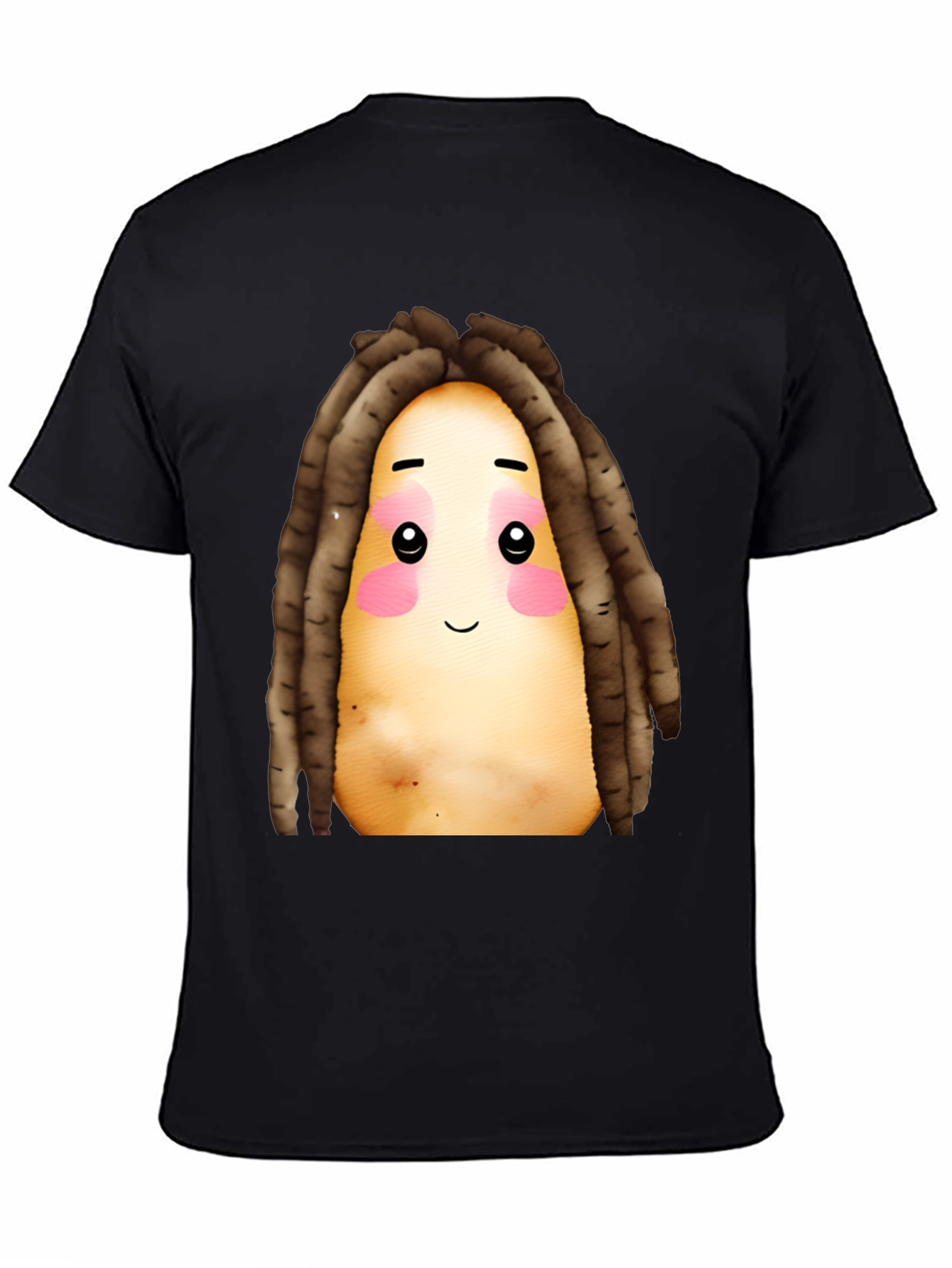 Black Potato Dreadlocks Graphic T-Shirt view 4